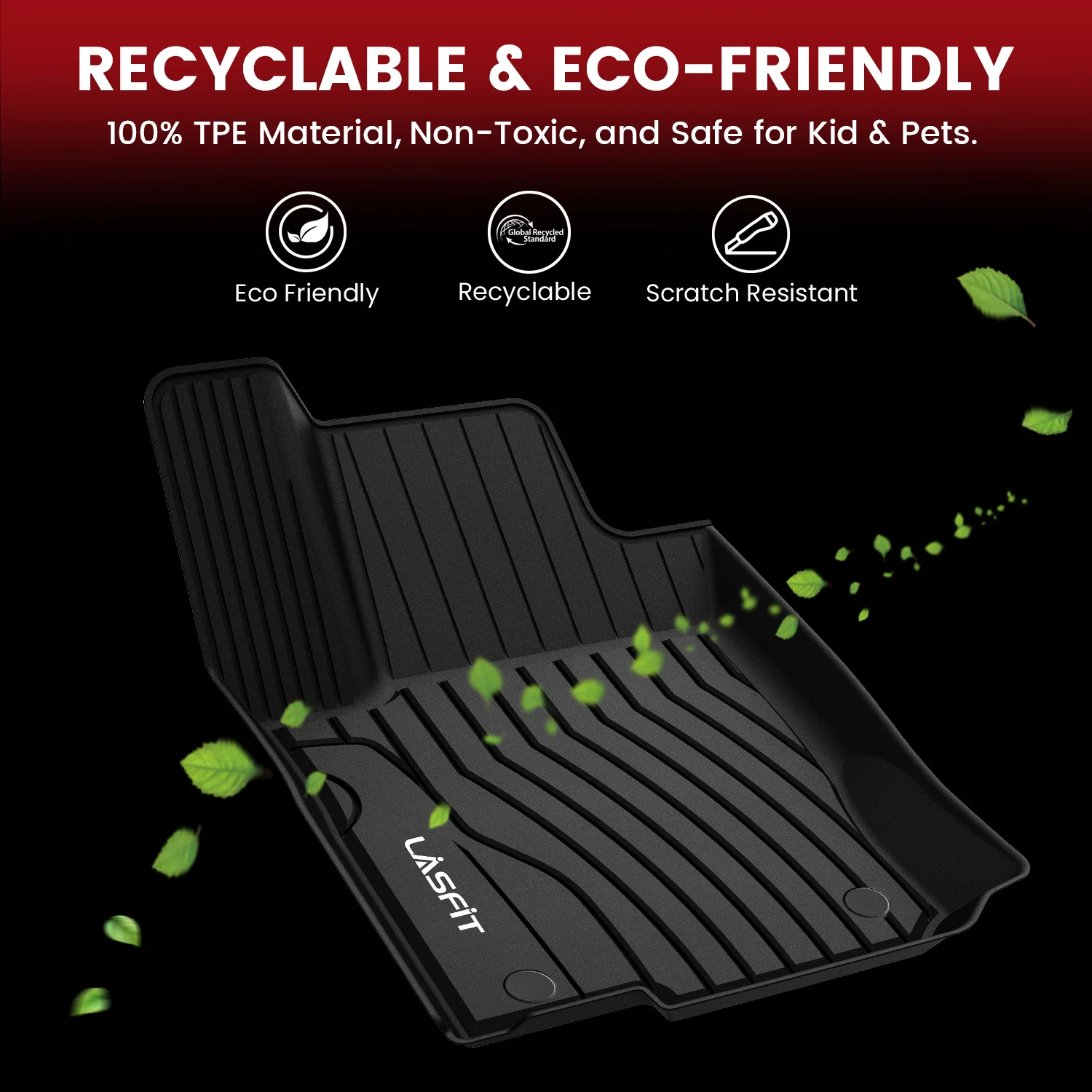 Fit for 2020-2026 Mercedes Benz GLB 1st & 2nd Row Floor Mats, Only Fit 5 Seats - Image 9