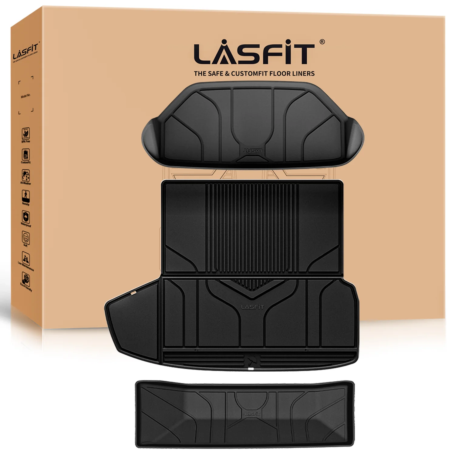 Fit for 2021-2024 Tesla Model S Custom Floor Mats or Frunk & Trunk Well & Cargo Mats - Image 31