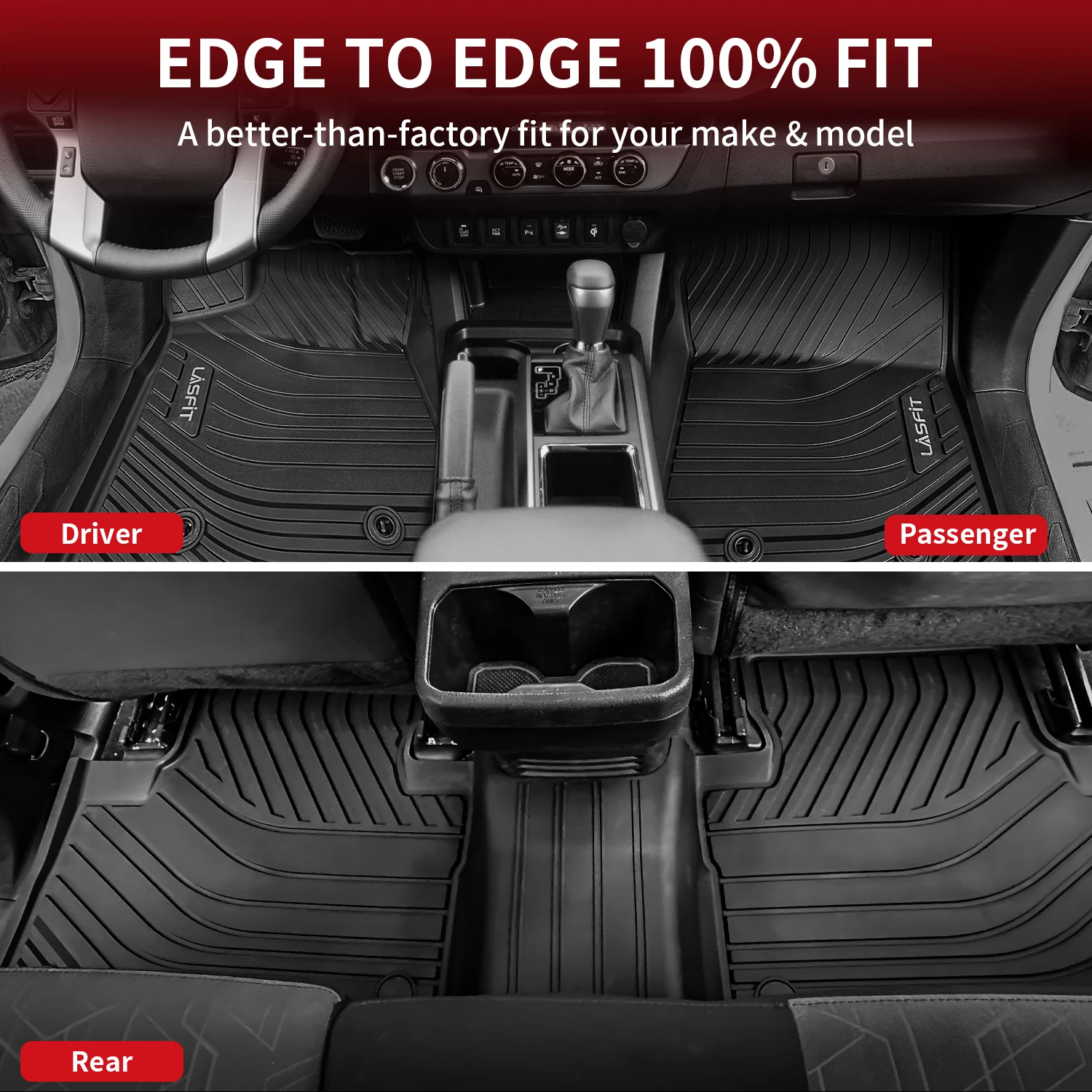 Fit for 2016-2023 Toyota Tacoma Floor Mats, Fit Automatic Transmission Only - Image 4
