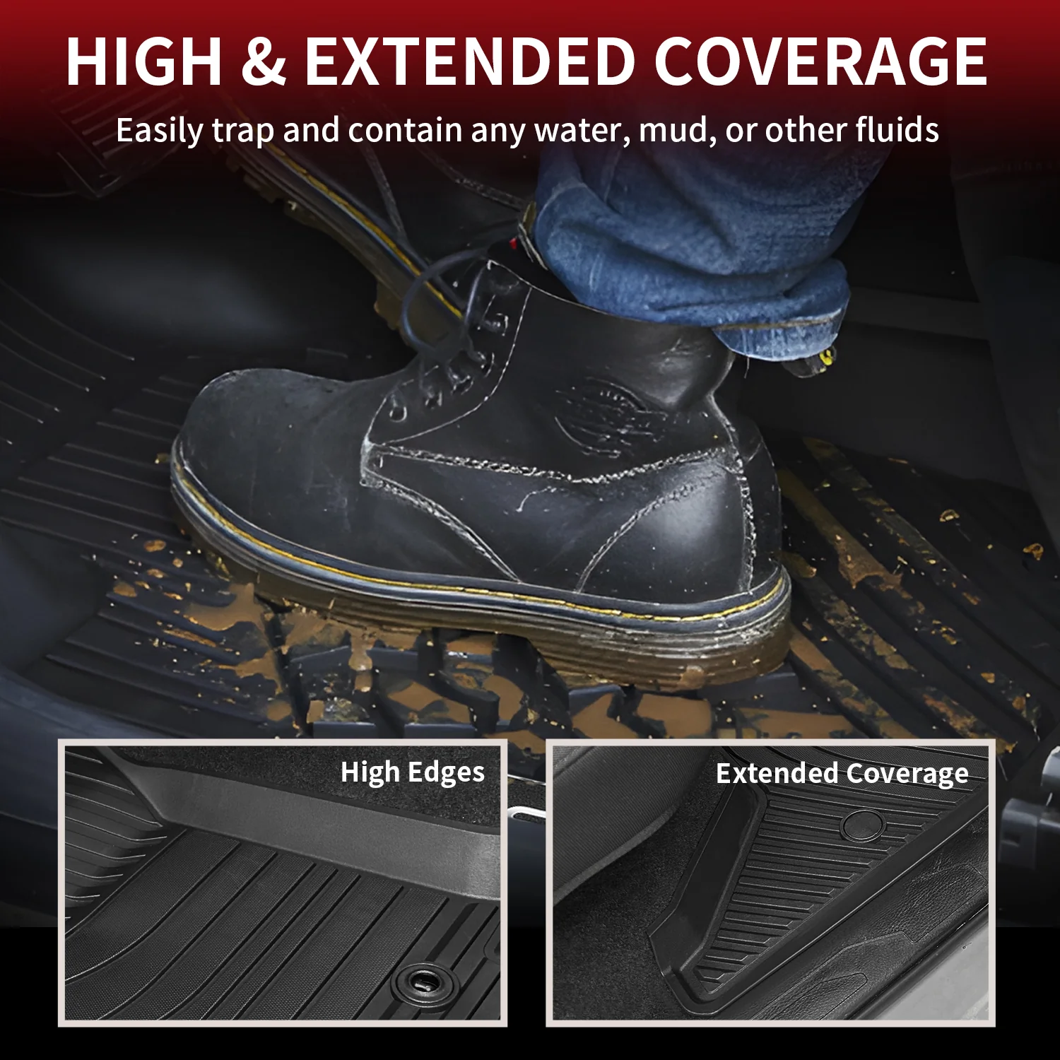 Fit for 2016-2023 Toyota Tacoma Floor Mats, Fit Automatic Transmission Only - Image 6