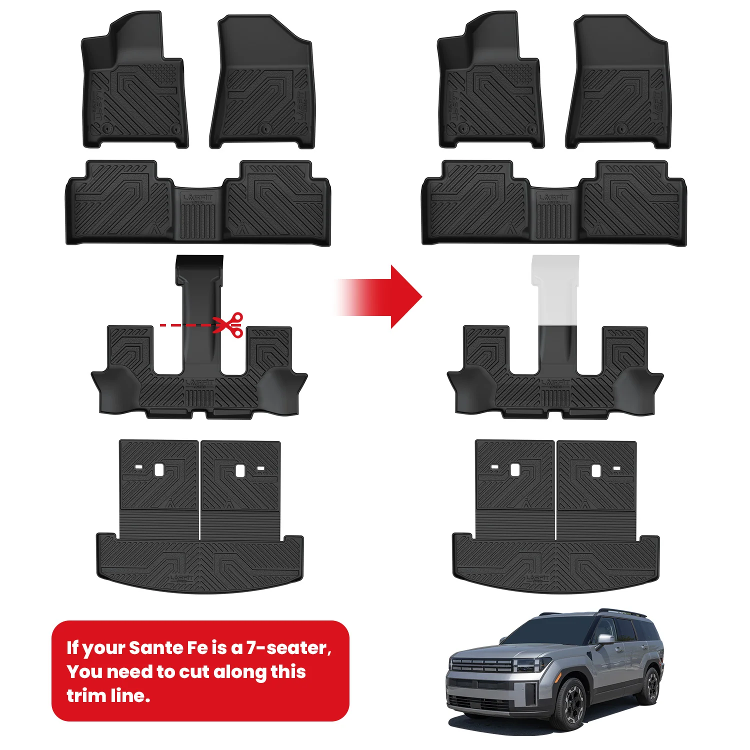 Fit for 2024-2026 Hyundai Santa Fe Floor Mats or Seatback & Cargo Mat - Image 20
