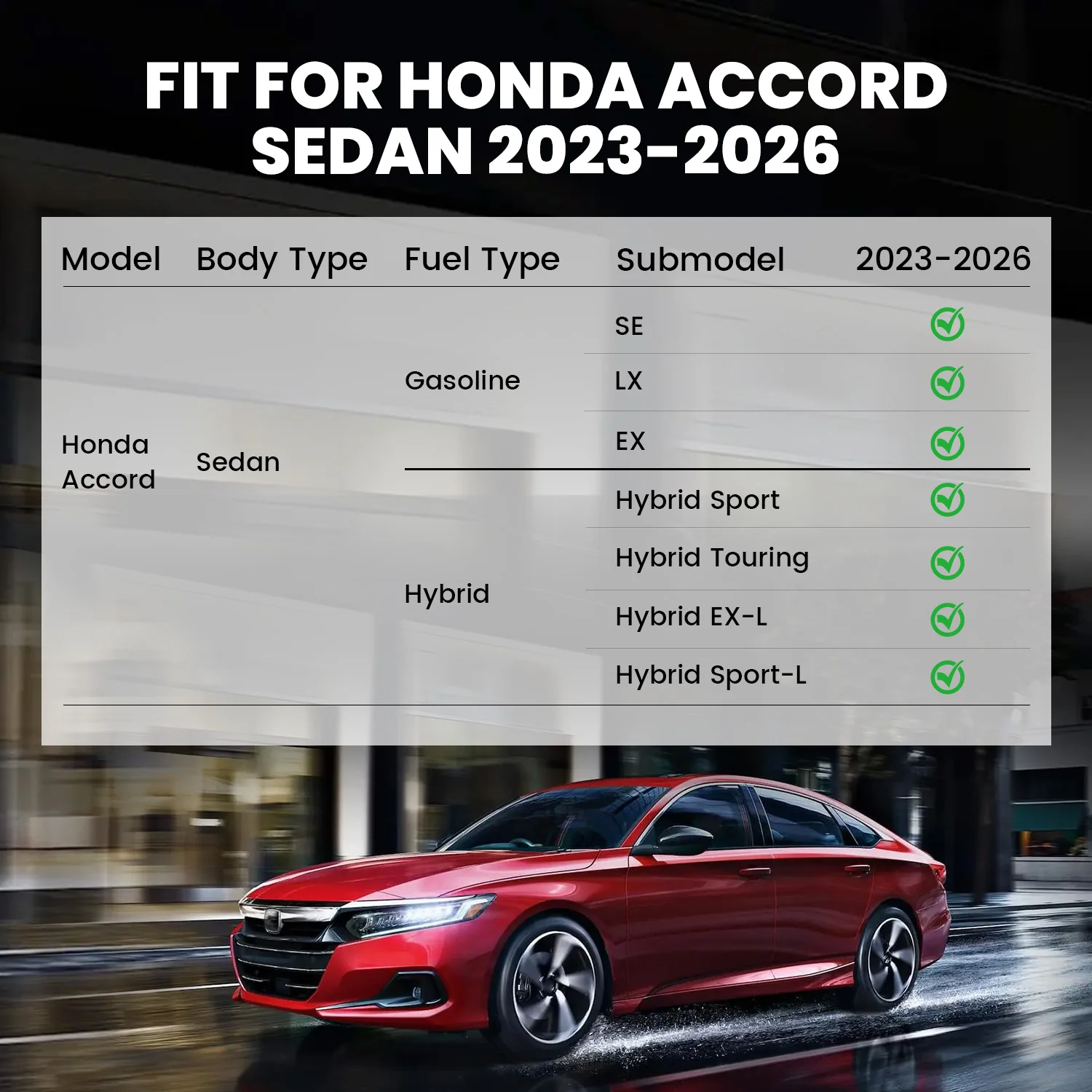 Fit for 2023-2026 Honda Accord & Accord Hybrid Floor Mats or Cargo Mat - Image 10