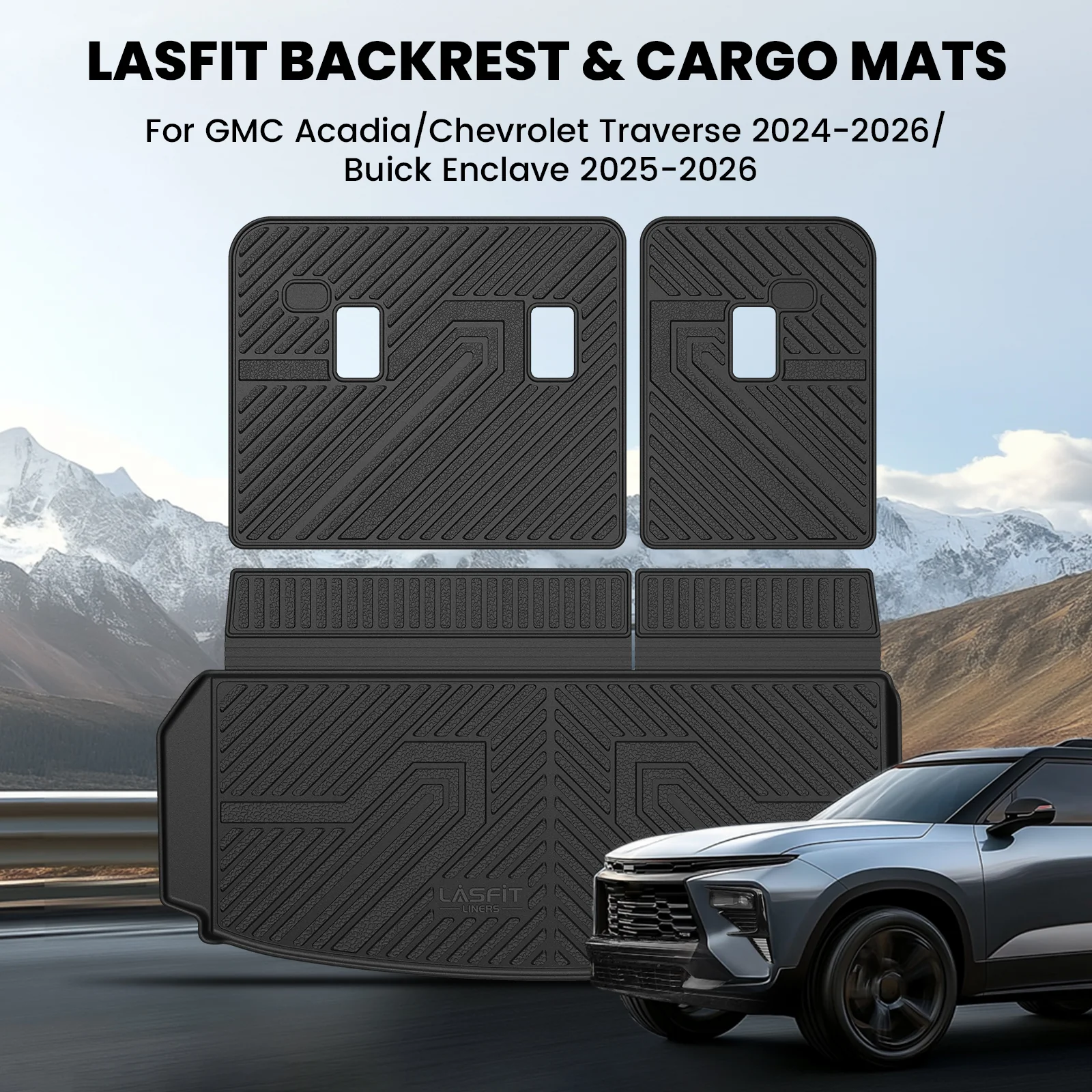Fit for 2025-2026 Buick Enclave Floor Mats or Seatback & Cargo Mat - Image 12