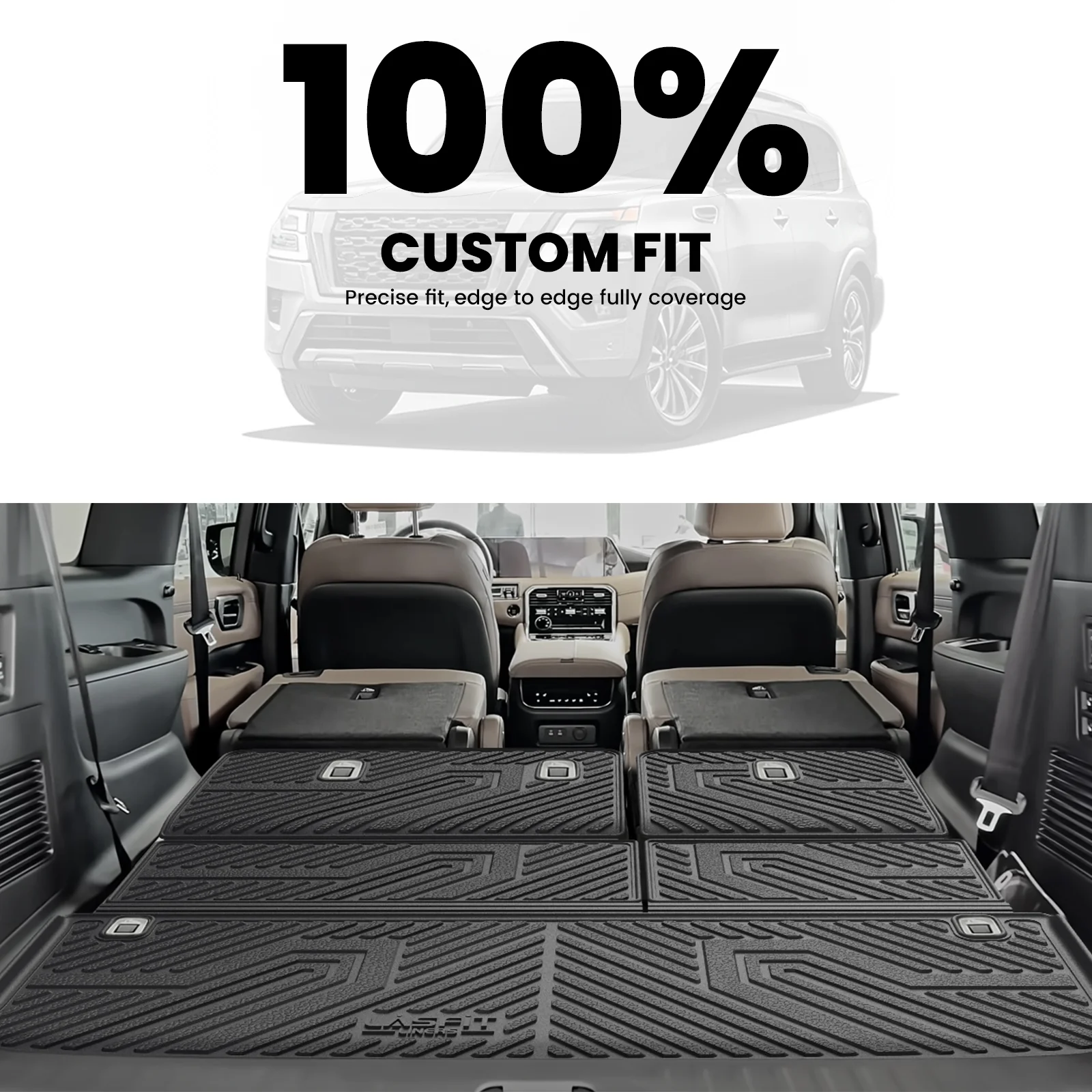 Fit for 2025-2026 Infiniti QX80 Floor Mats or Cargo Mat & Seatback Mats, Not Compatible with Models Equipped with Cargo Shelf - Image 21