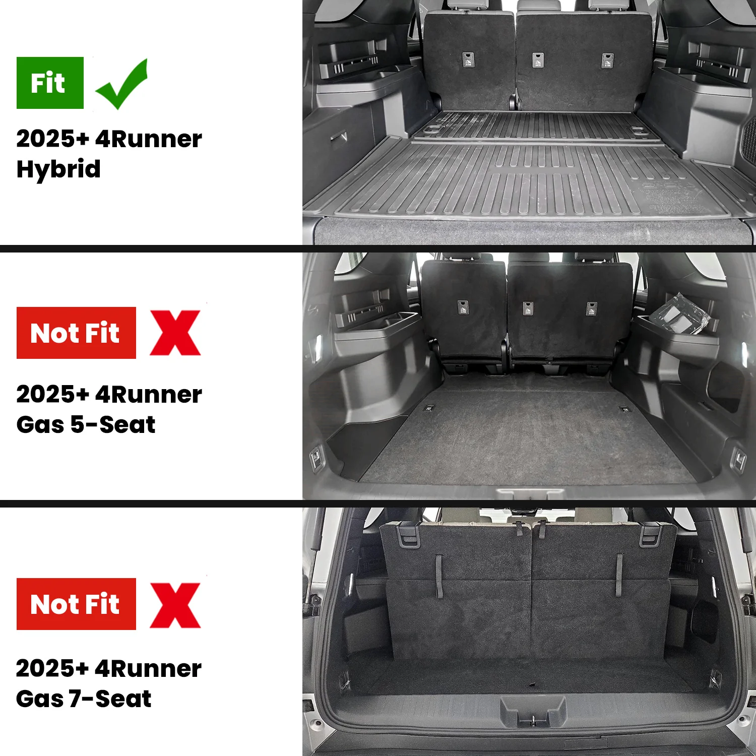 Fit for 2025-2026 Toyota 4Runner Floor Mats or Seatback Mat or Cargo Mat - Image 42