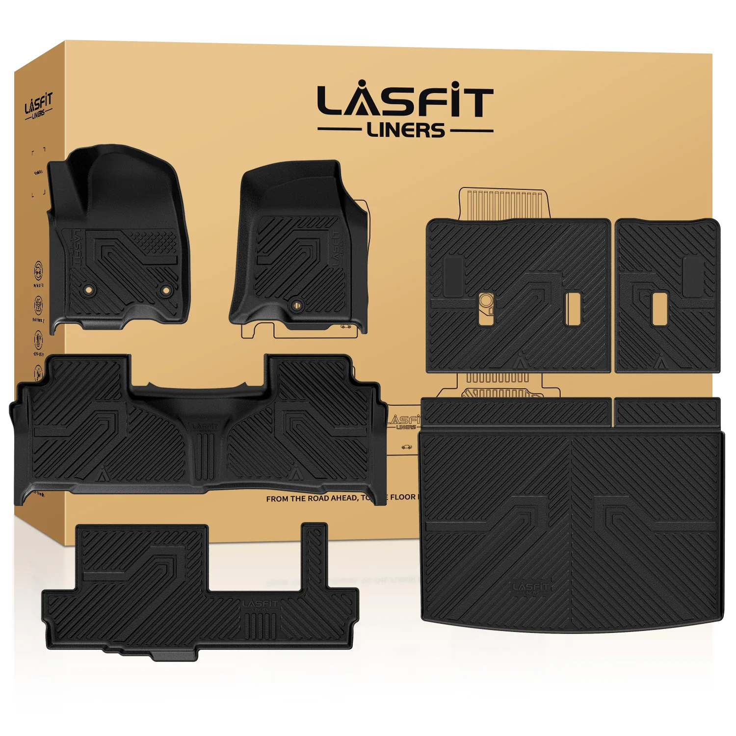 Fit for 2021–2026 Cadillac Escalade ESV Floor & Cargo Mats Protection Set, Not Fit Executive Seats - Image 17