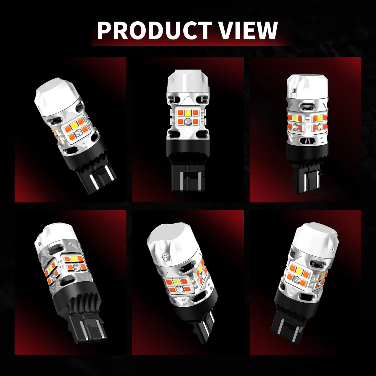 7443 7444 LED Front Turn Signal Bulbs CanBus-Ready Switchback CK Socket | T3 Series - Image 15