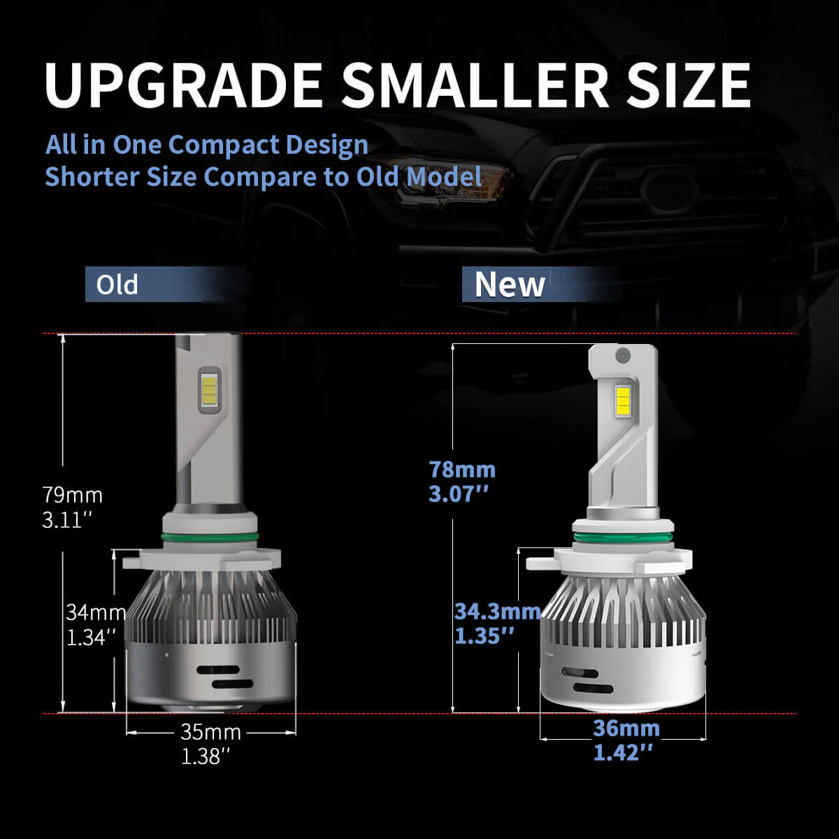 60W 9006 HB4 LA Plus Series | 6,000LM 6000K LED Bulbs - Image 5