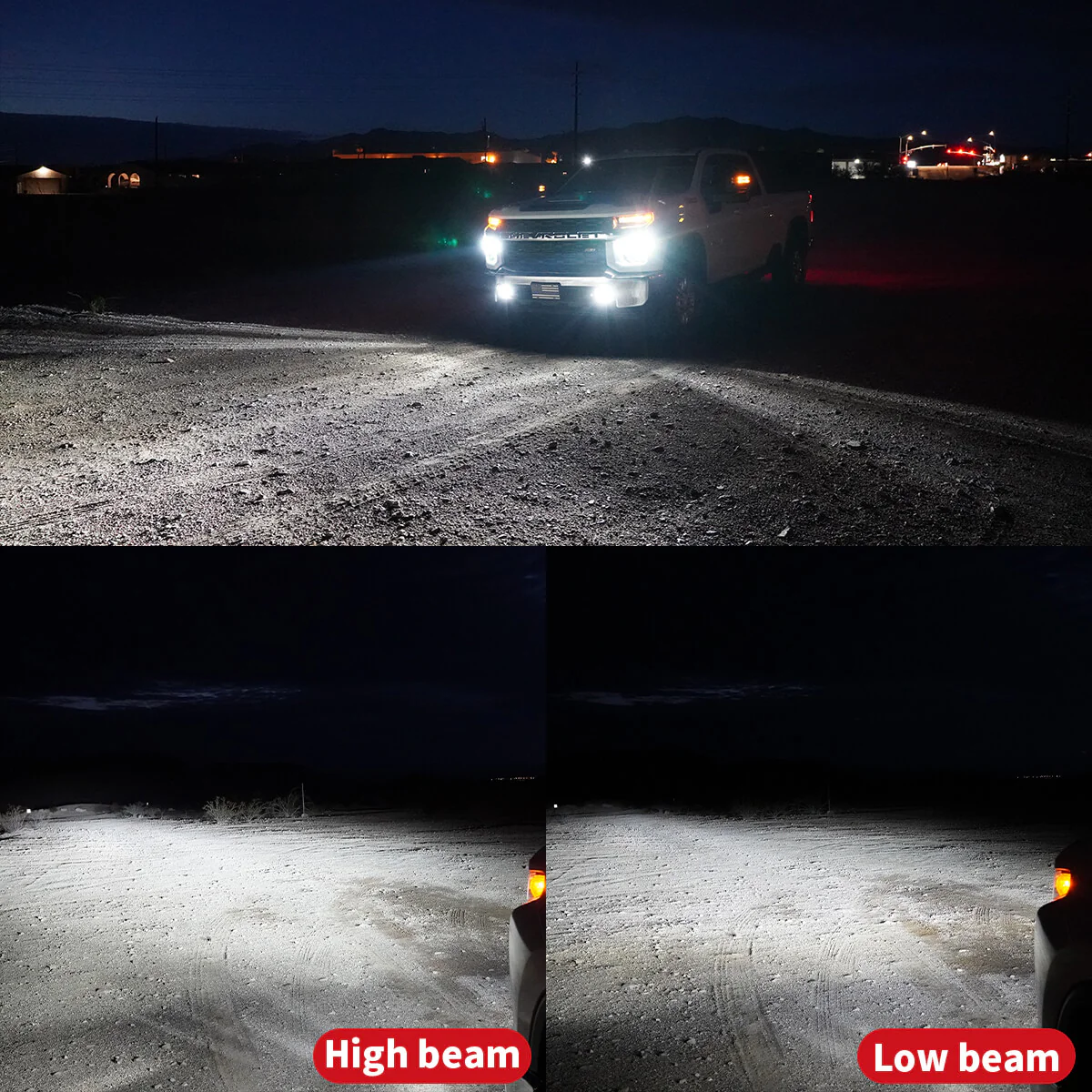Fit for 2020-2026 Chevrolet Silverado HD 2500 3500 Custom H11 H9 LED Bulbs with Dust Cover | Pro-DC Series - Image 4