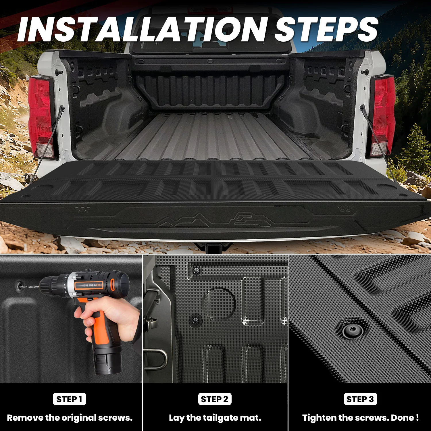 Fit for 2023-2026 Chevrolet Colorado Heavy Duty 61.7"(5FT) Bed Mat or Tailgate Mat - Image 16