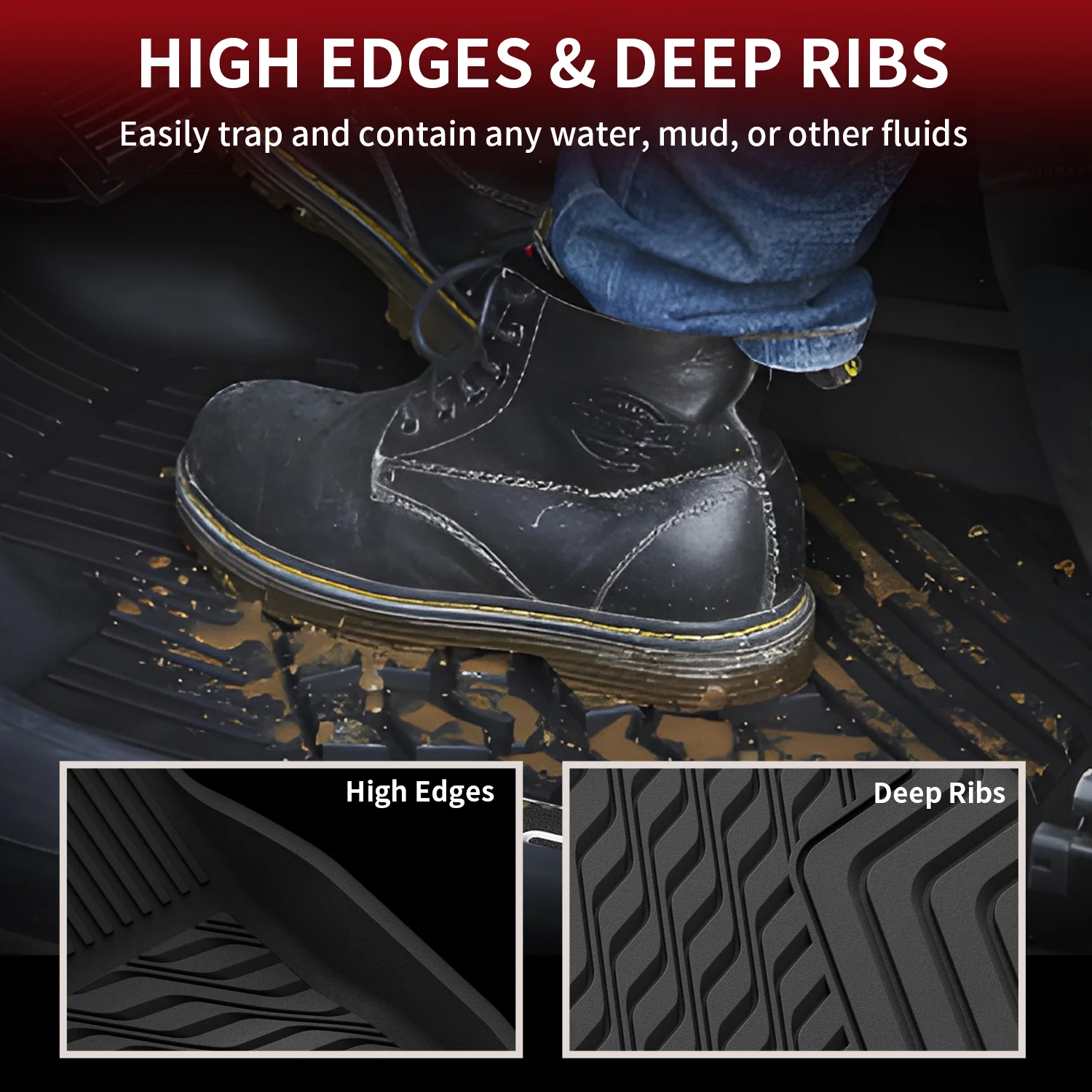 Fit for 2015-2022 Chevrolet Colorado Floor Mats, Fit Carpet Floor Only - Image 7