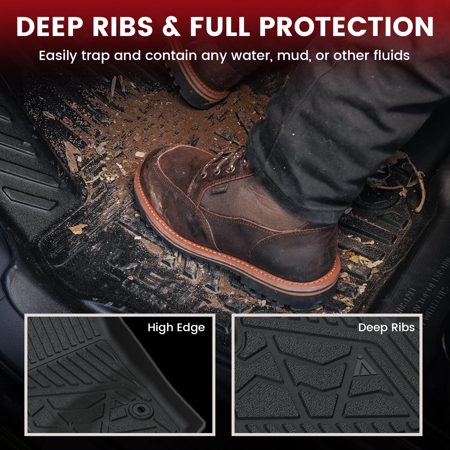 Fit for 2023-2026 Chevrolet Colorado Floor Mats, Fit Carpet Floor Only - Image 7