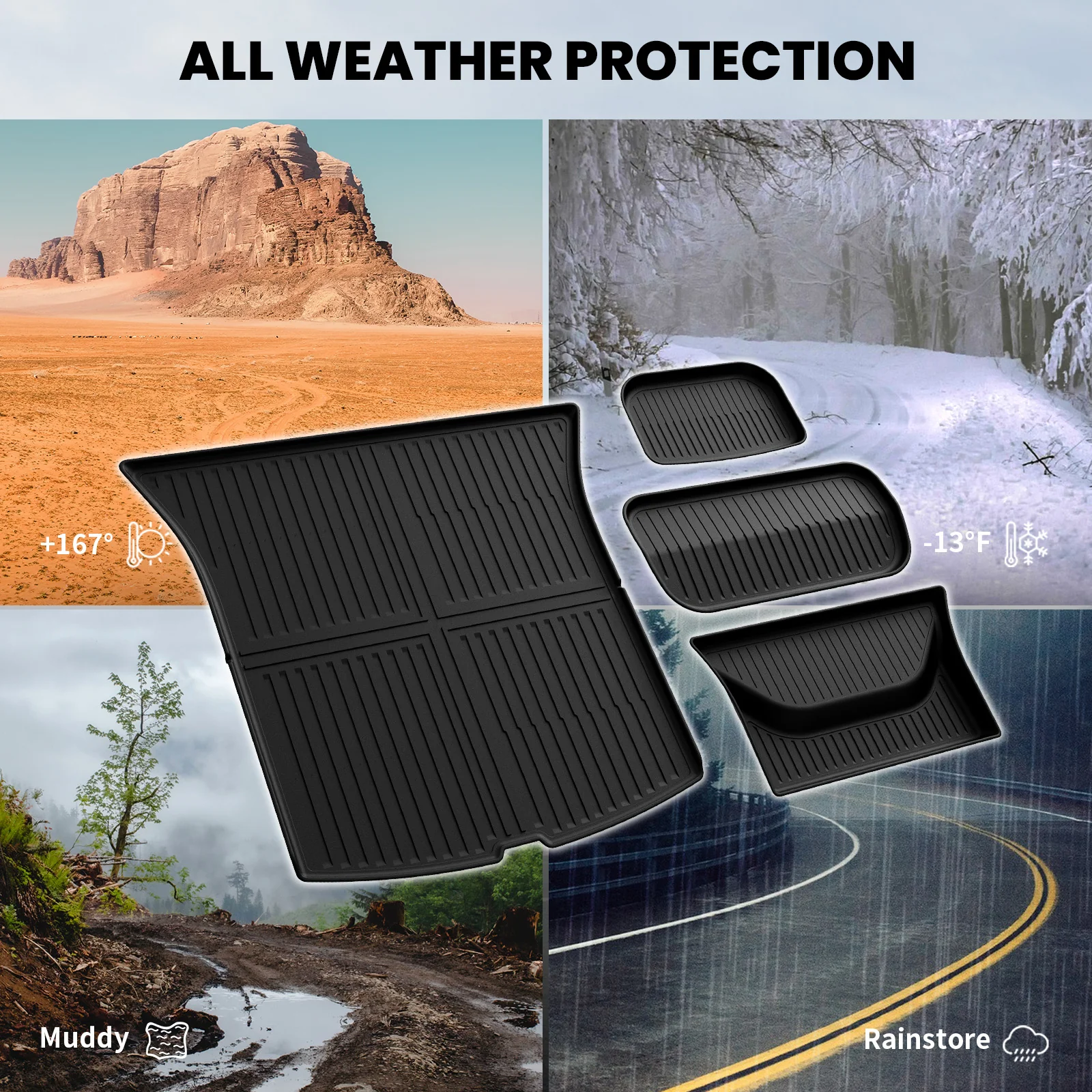 Fit for 2026 Tesla Model Y Floor Mats or Cargo or Frunk Liner or Trunk Well or Seatback Mats, Only Fit 5 seats - Image 28