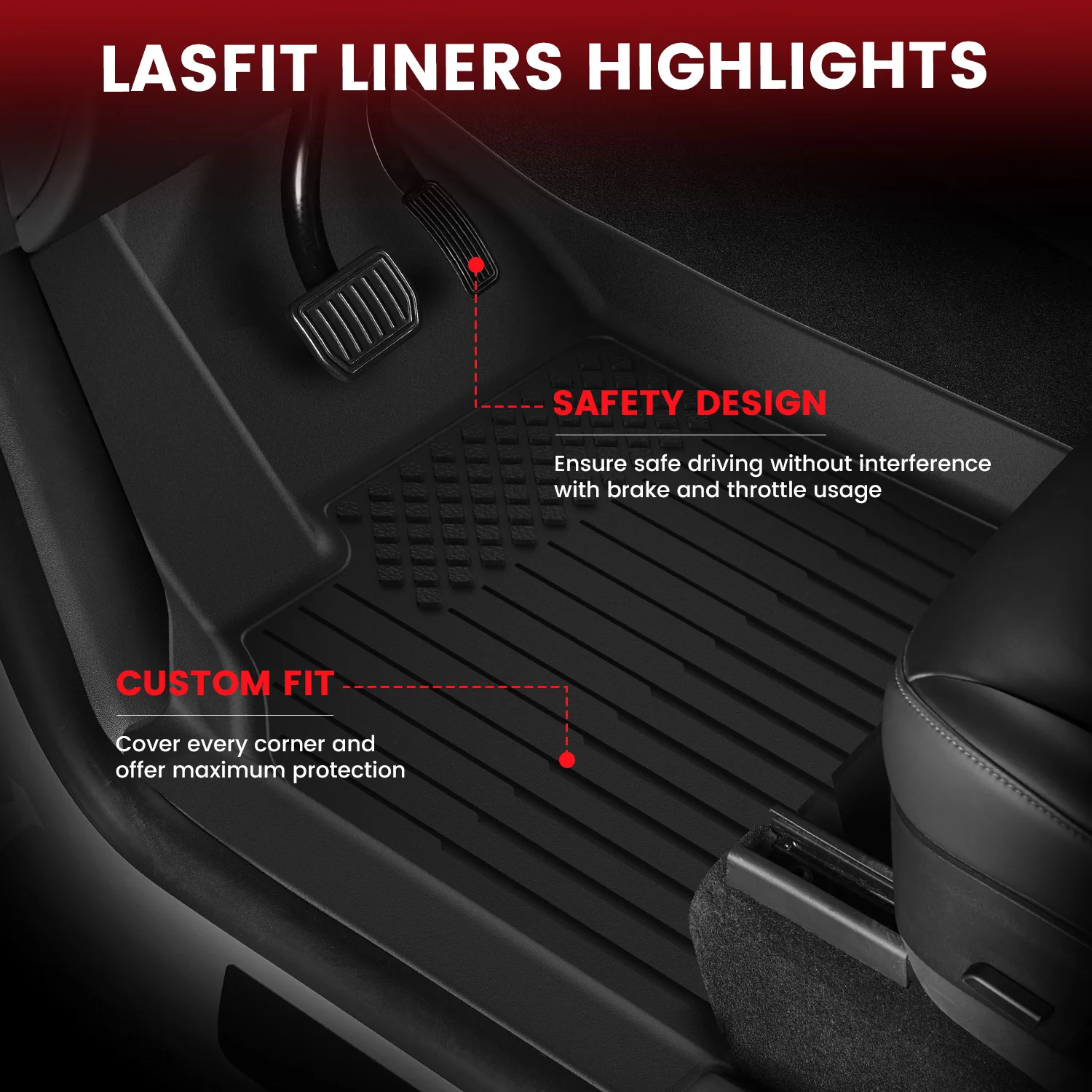 Fit for 2026 Tesla Model Y Floor Mats or Cargo or Frunk Liner or Trunk Well or Seatback Mats, Only Fit 5 seats - Image 5