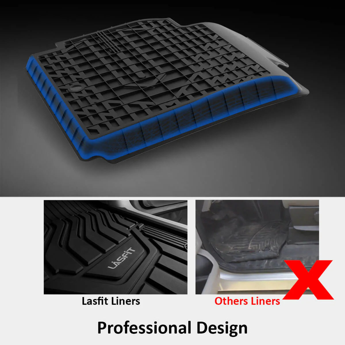 Fit for 2011-2013 Infiniti QX56 Custom Floor Mats TPE Material 1st & 2nd Row Seat - Image 8