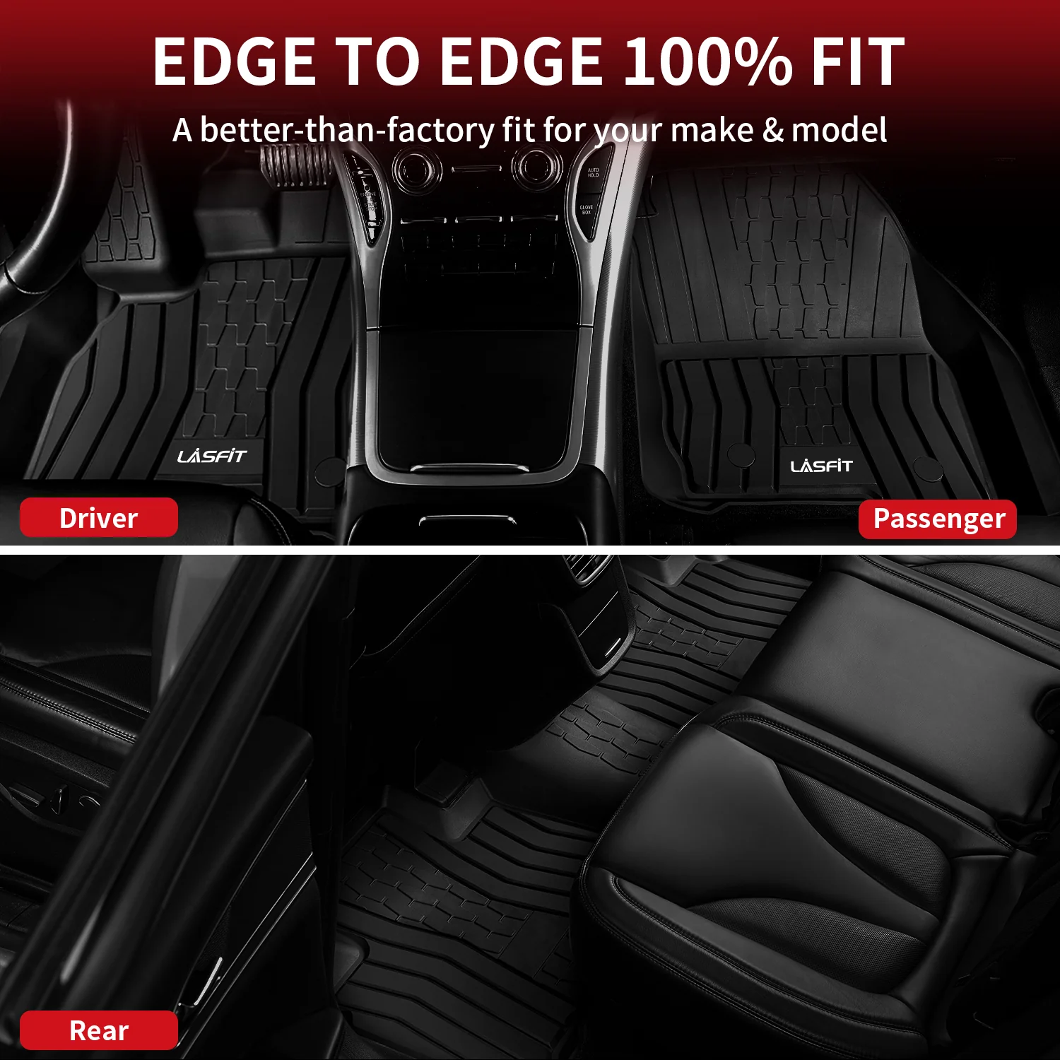 Fit for 2019-2022 Lincoln Nautilus Custom Floor Mats TPE Material 1st & 2nd Row Seat - Image 3