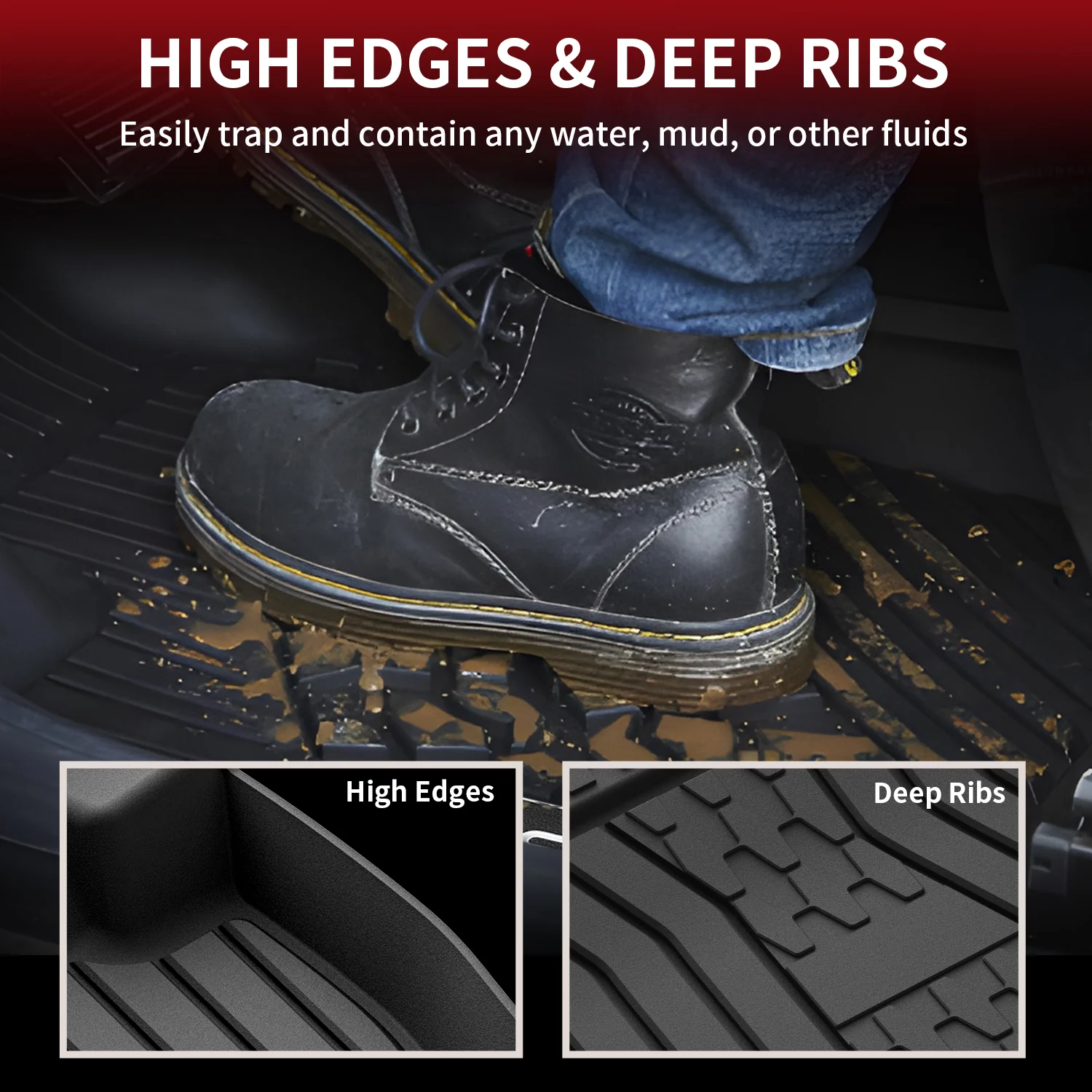 Fit for 2019-2022 Lincoln Nautilus Custom Floor Mats TPE Material 1st & 2nd Row Seat - Image 5