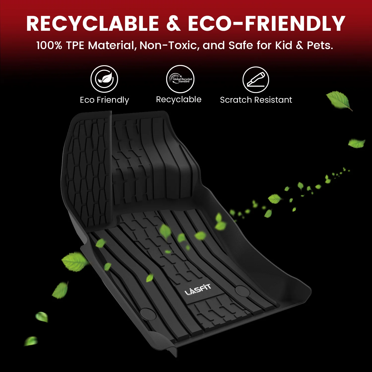 Fit for 2017-2020 Lincoln Continental Custom Floor Mats TPE Material 1st & 2nd Row Seat - Image 6