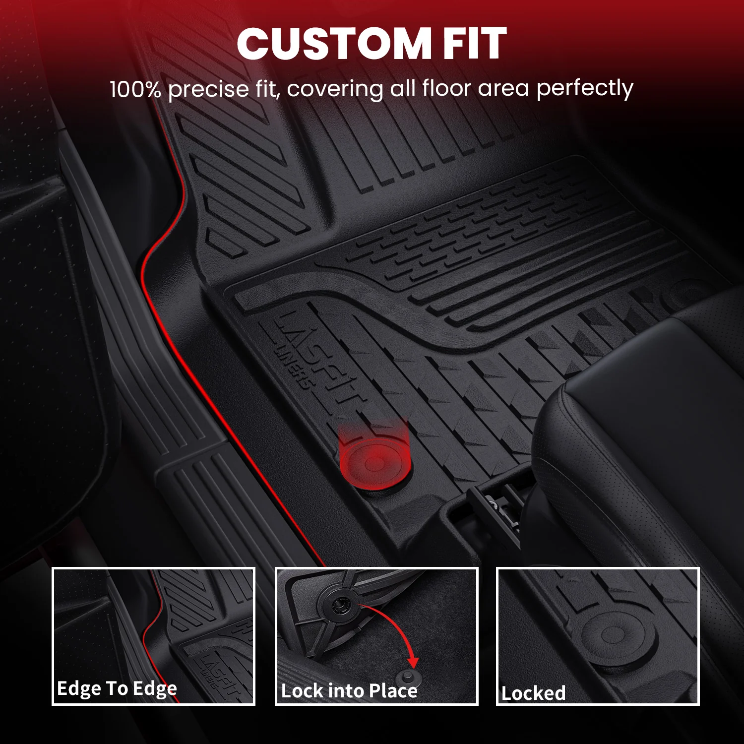 Fit for 2019-2024 Ram 1500 Classic All-Weather TPE Floor Mats, Fit Carpet Floor Only - Image 20