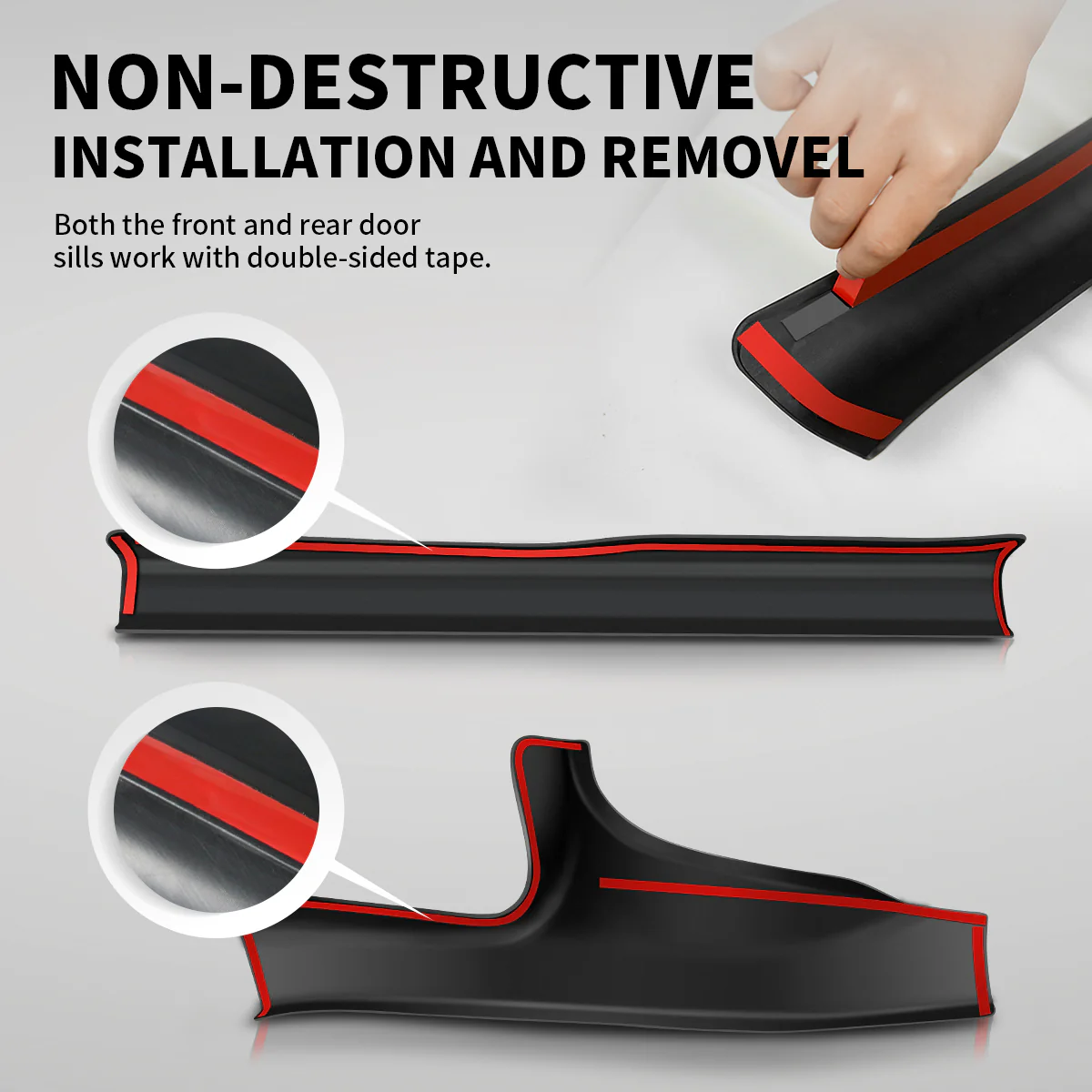 Fit For 2017-2023 Tesla Model 3 Door Sill Protector Matte TPE Front and Rear Door Entry Guard Decoration Scuff Plate Accessories - Image 8