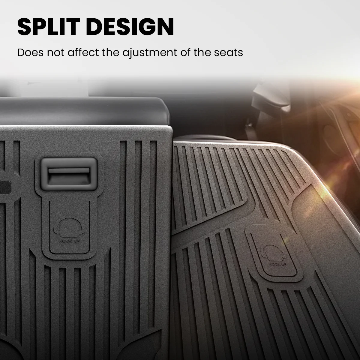Fit For 2020-2025 Tesla Model Y Second Row Seats Back Cover Mats All Weather, Fit 5-Seater & 7-Seater - Image 12
