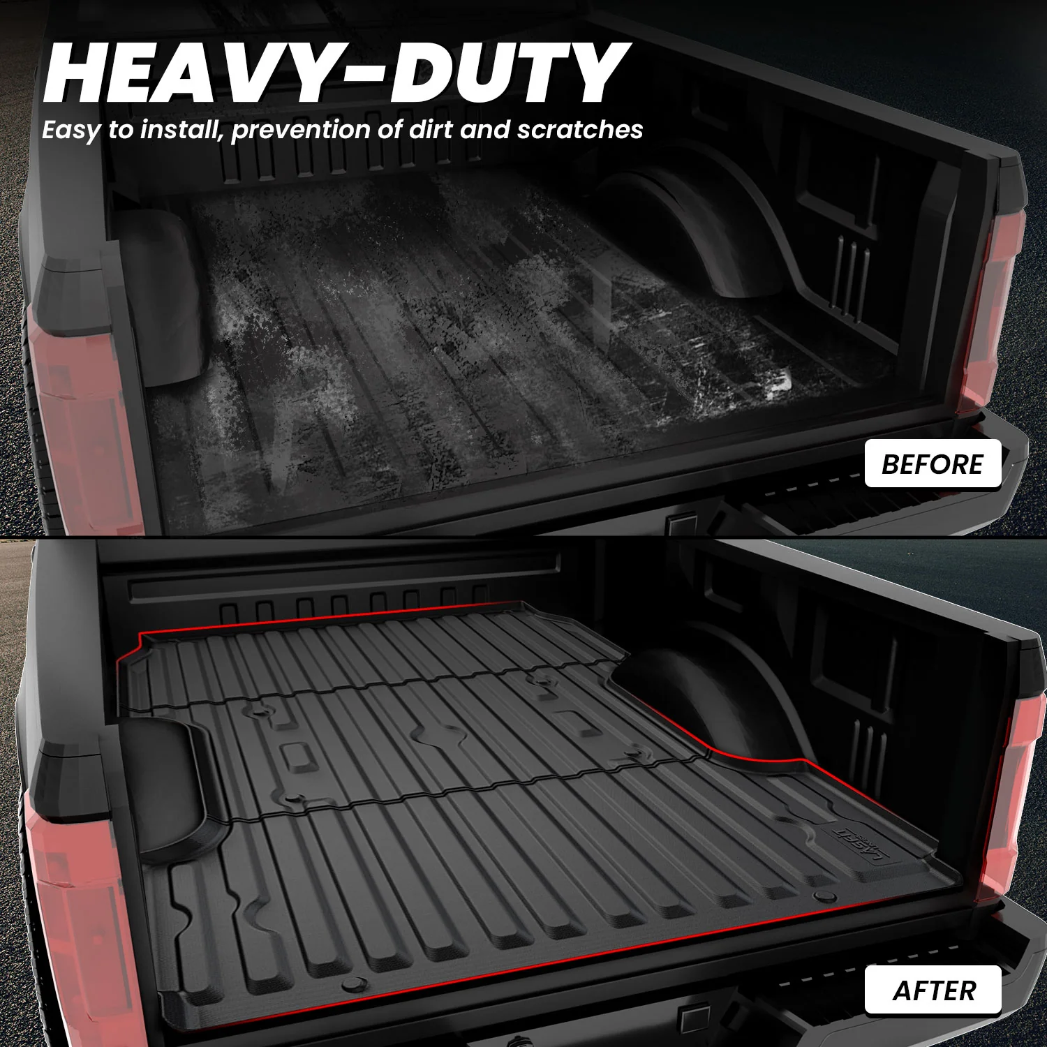 Fit for 2017-2026 Ford F-250 F-350 F-450 F-550 Super Duty Bed Mat or Tailgate Mat, Not Fit Drop-in liners - Image 31