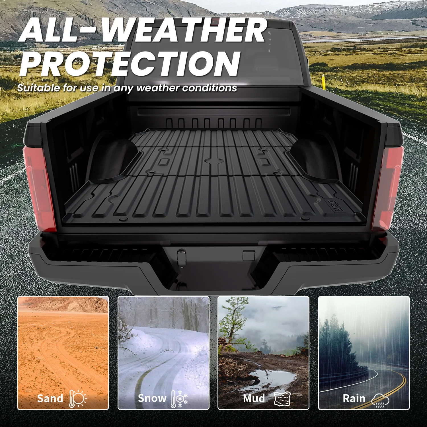 Fit for 2017-2026 Ford F-250 F-350 F-450 F-550 Super Duty Bed Mat or Tailgate Mat, Not Fit Drop-in liners - Image 34