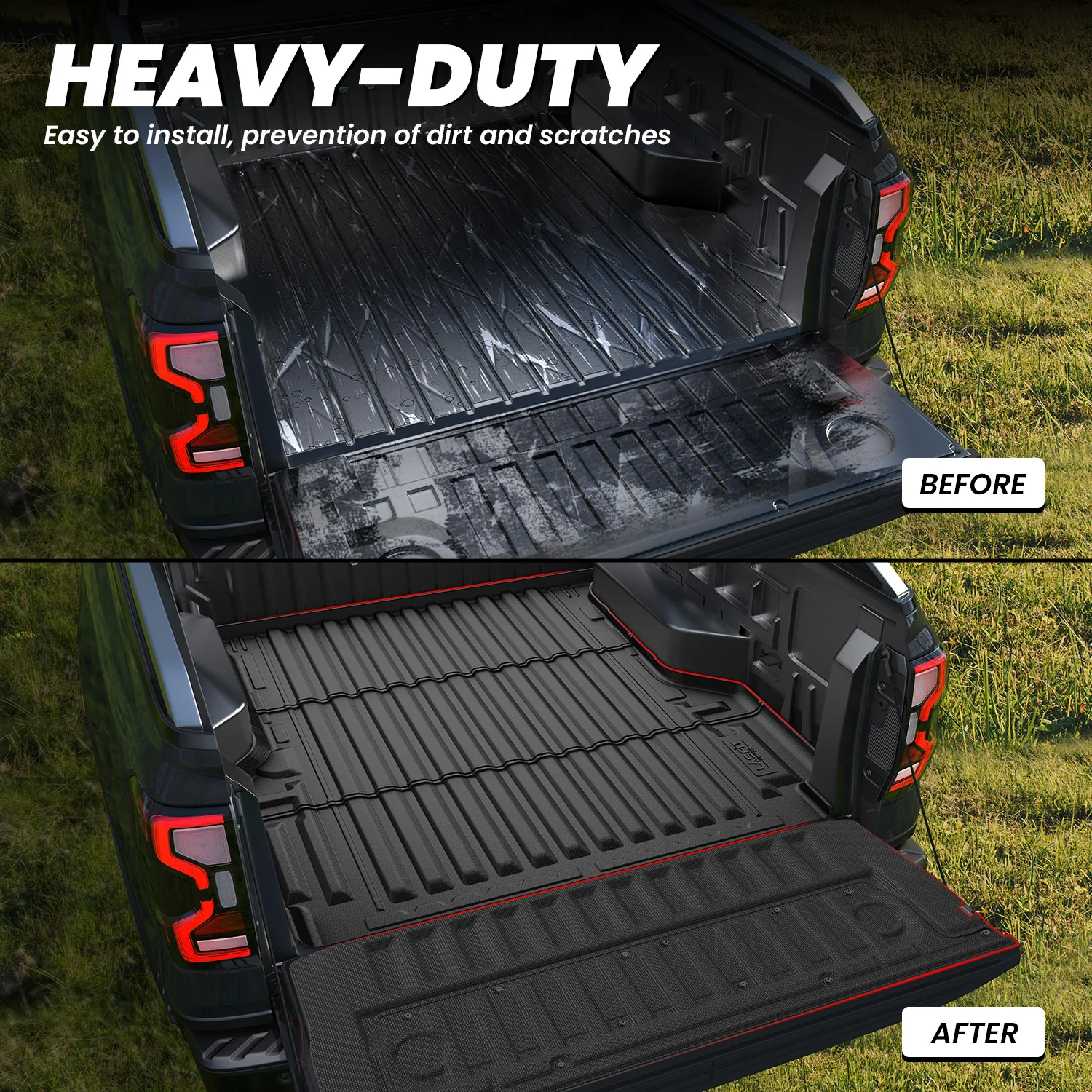 Fit for 2024-2026 Ford Ranger 5FT(59.6") Heavy Duty Truck Bed Mat or Tailgate Mat, Not Fit Drop-in liners - Image 19