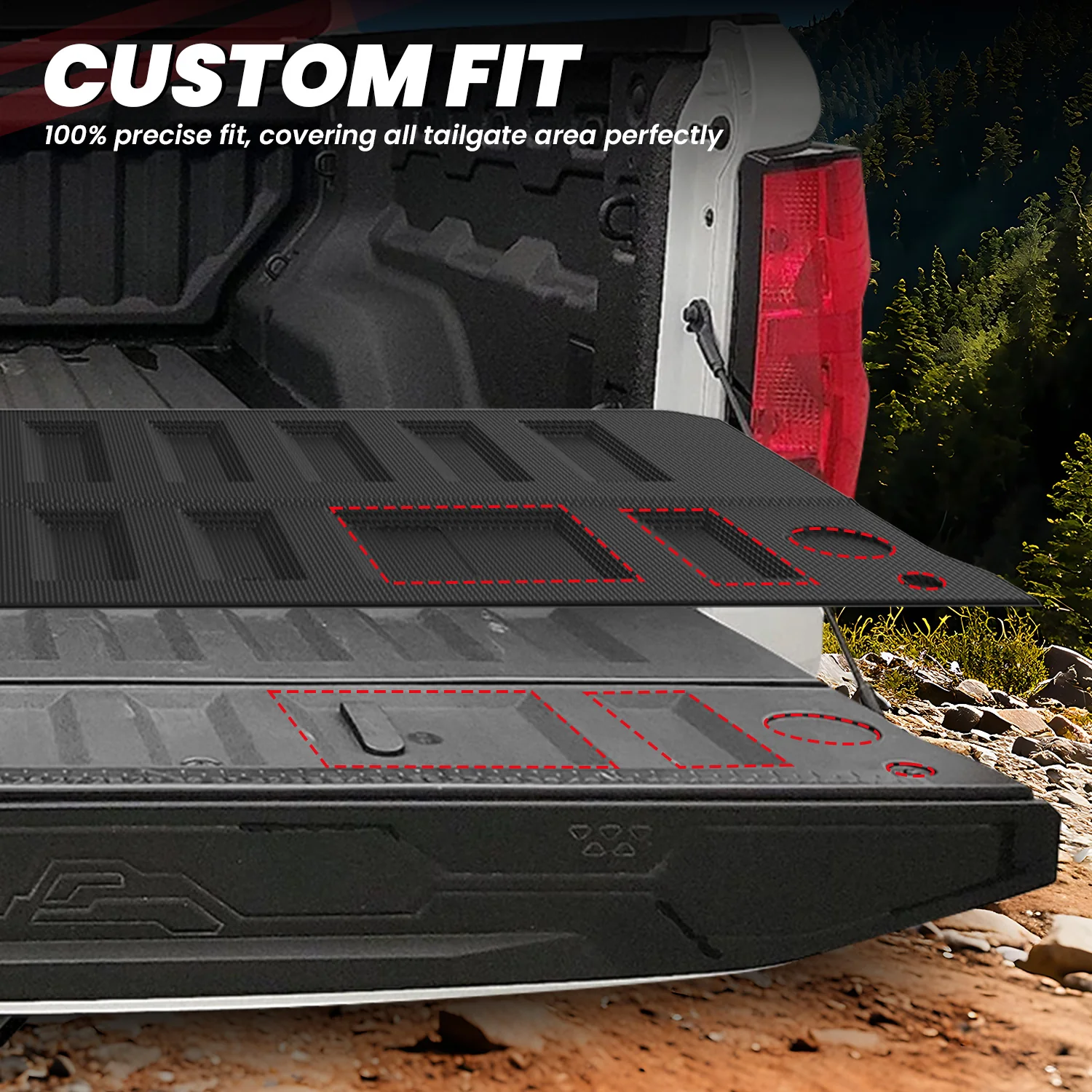 Fit for 2023-2026 GMC Canyon Heavy Duty 61.7"(5FT) Bed Mat or Tailgate Mat - Image 12
