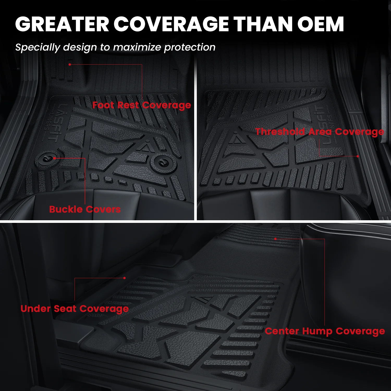 Fit for 2020-2026 Chevrolet Silverado 2500HD 3500HD Floor Mats, Fit Carpet Floor Only - Image 41