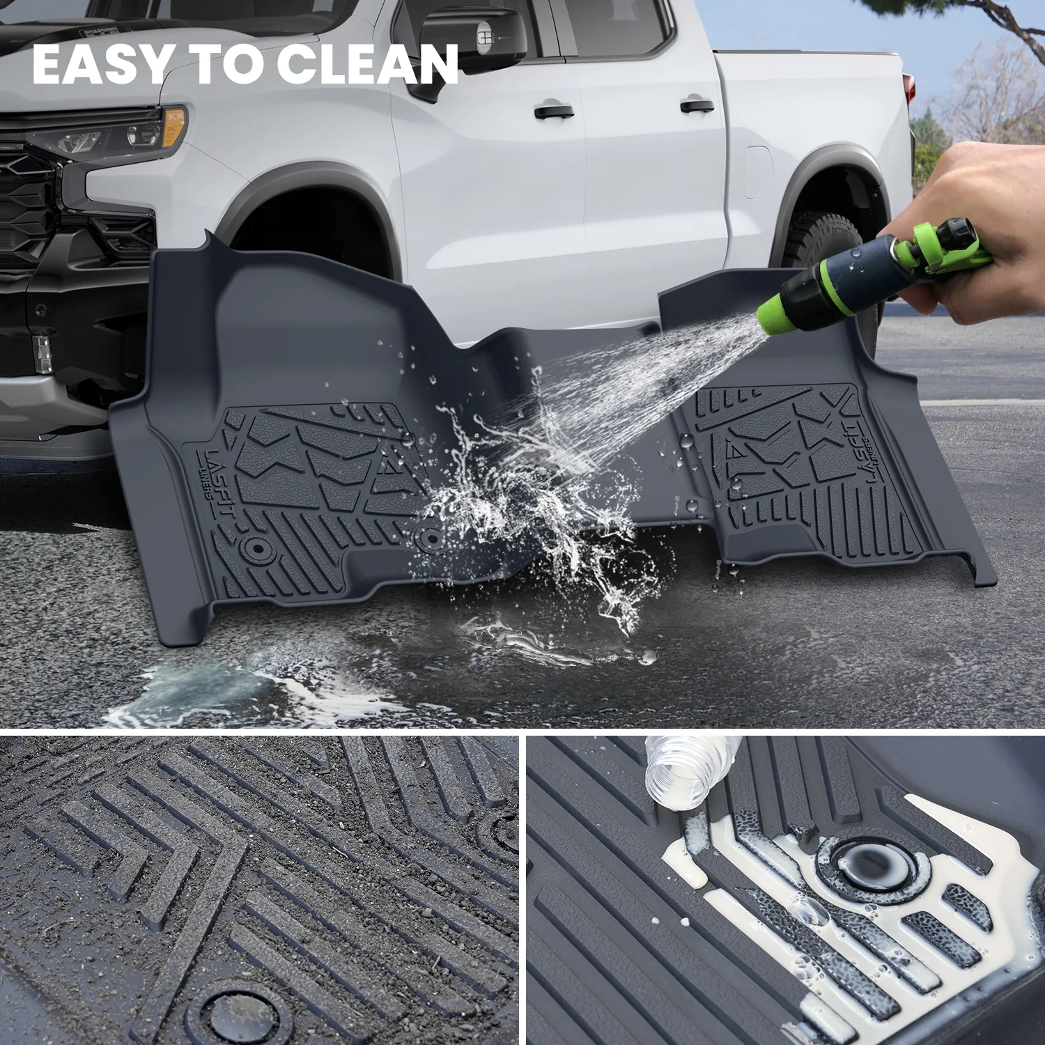 Fit for 2020-2026 Chevrolet Silverado 2500HD 3500HD Floor Mats, Fit Carpet Floor Only - Image 42