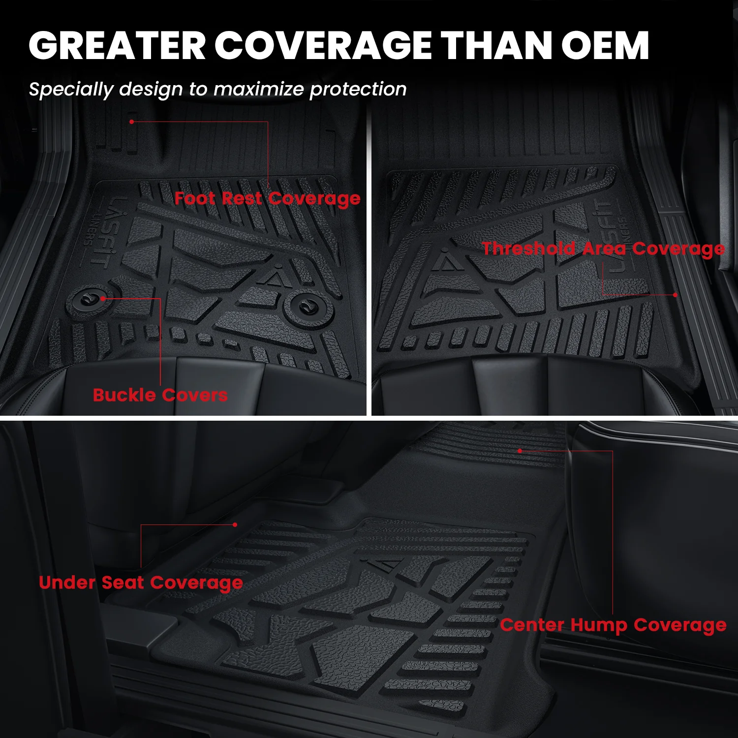 Fit for 2020-2026 Chevrolet Silverado 2500HD 3500HD Floor Mats, Fit Carpet Floor Only - Image 49