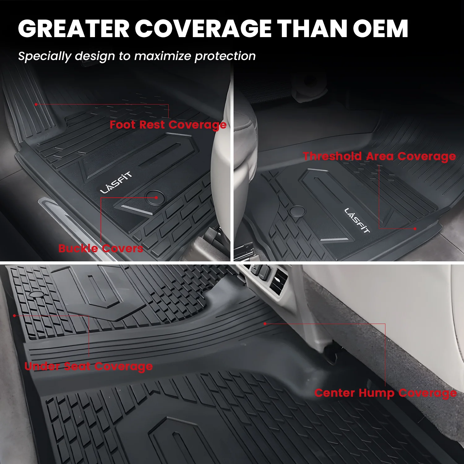 Fit for 2020-2026 Chevrolet Silverado 2500HD 3500HD Floor Mats, Fit Carpet Floor Only - Image 5