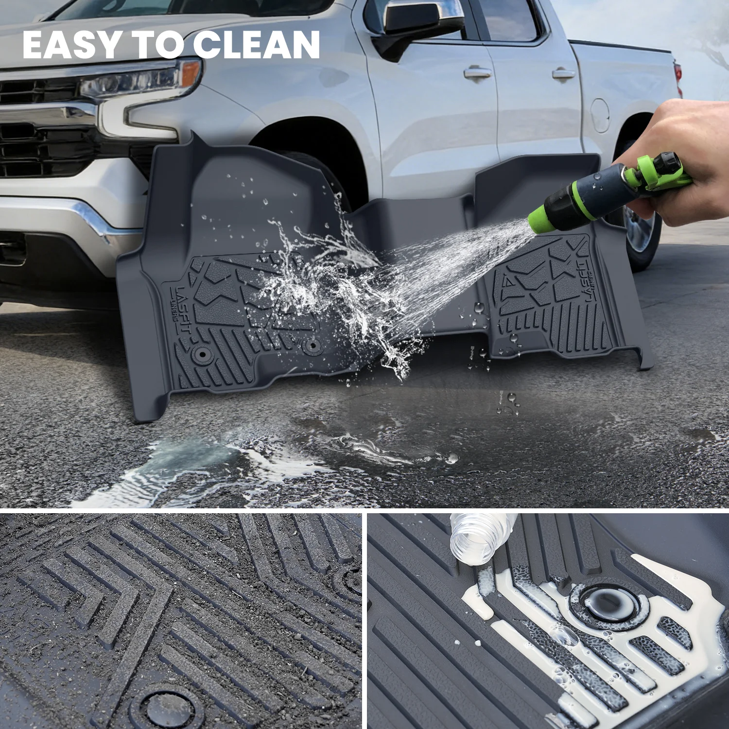 Fit for 2020-2026 Chevrolet Silverado 2500HD 3500HD Floor Mats, Fit Carpet Floor Only - Image 51