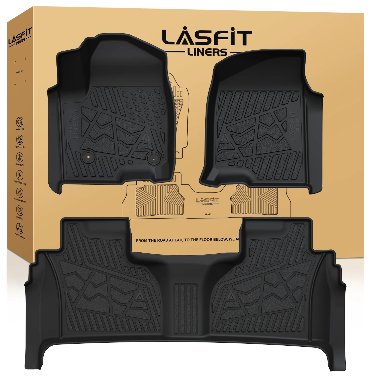 Fit for 2020-2026 Chevrolet Silverado 2500HD 3500HD Floor Mats, Fit Carpet Floor Only - Image 63