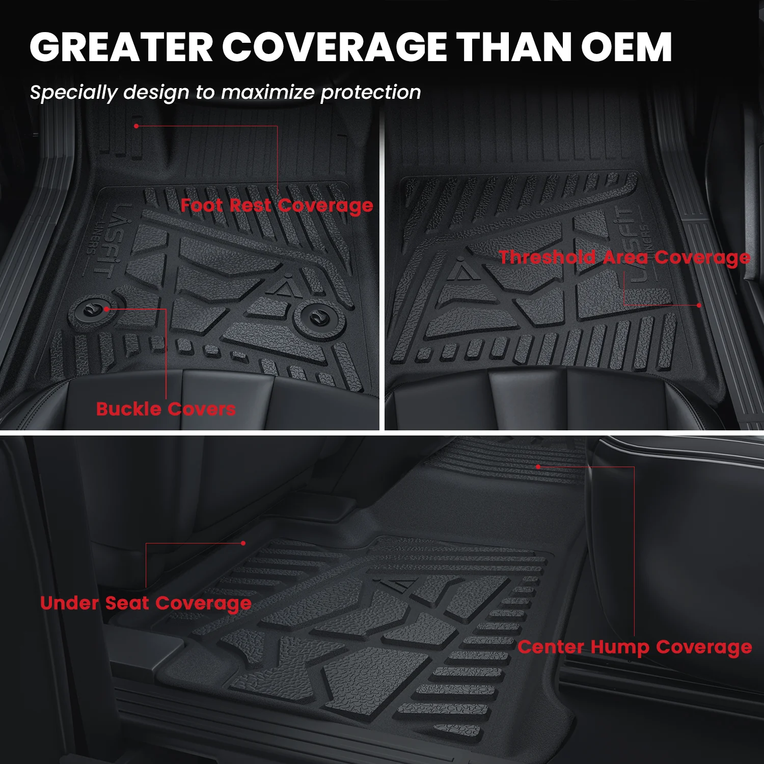 Fit for 2020-2026 Chevrolet Silverado 2500HD 3500HD Floor Mats, Fit Carpet Floor Only - Image 67