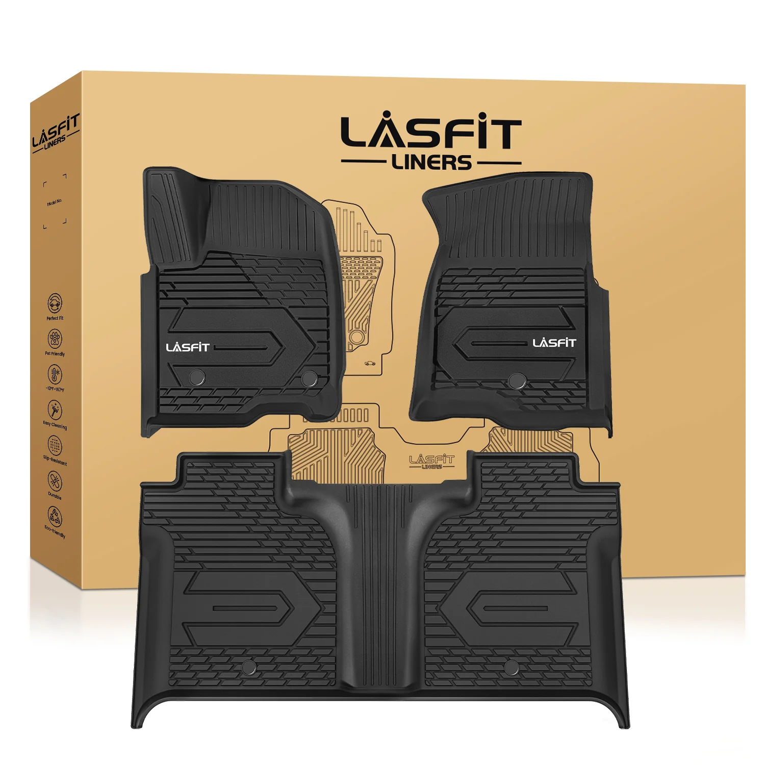 Fit for 2020-2026 Chevrolet Silverado 2500HD 3500HD Floor Mats, Fit Carpet Floor Only - Image 9