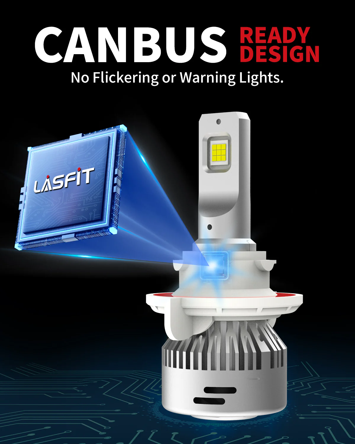 60W H13 9008 LA Plus Series | 6,000LM 6000K LED Bulbs - Image 7