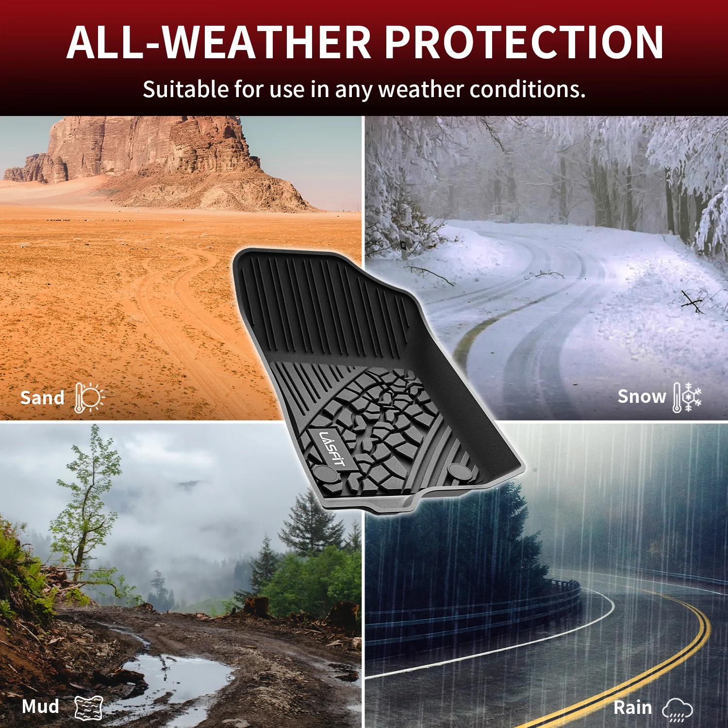 Fit for 2020-2026 Jeep Gladiator JT Custom Floor Mats All Weather TPE Liners - Image 8