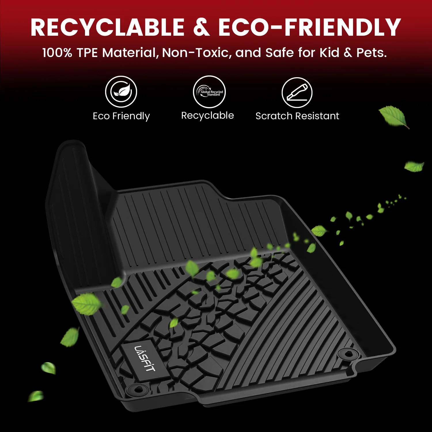 Fit for 2020-2026 Jeep Gladiator JT Custom Floor Mats All Weather TPE Liners - Image 7