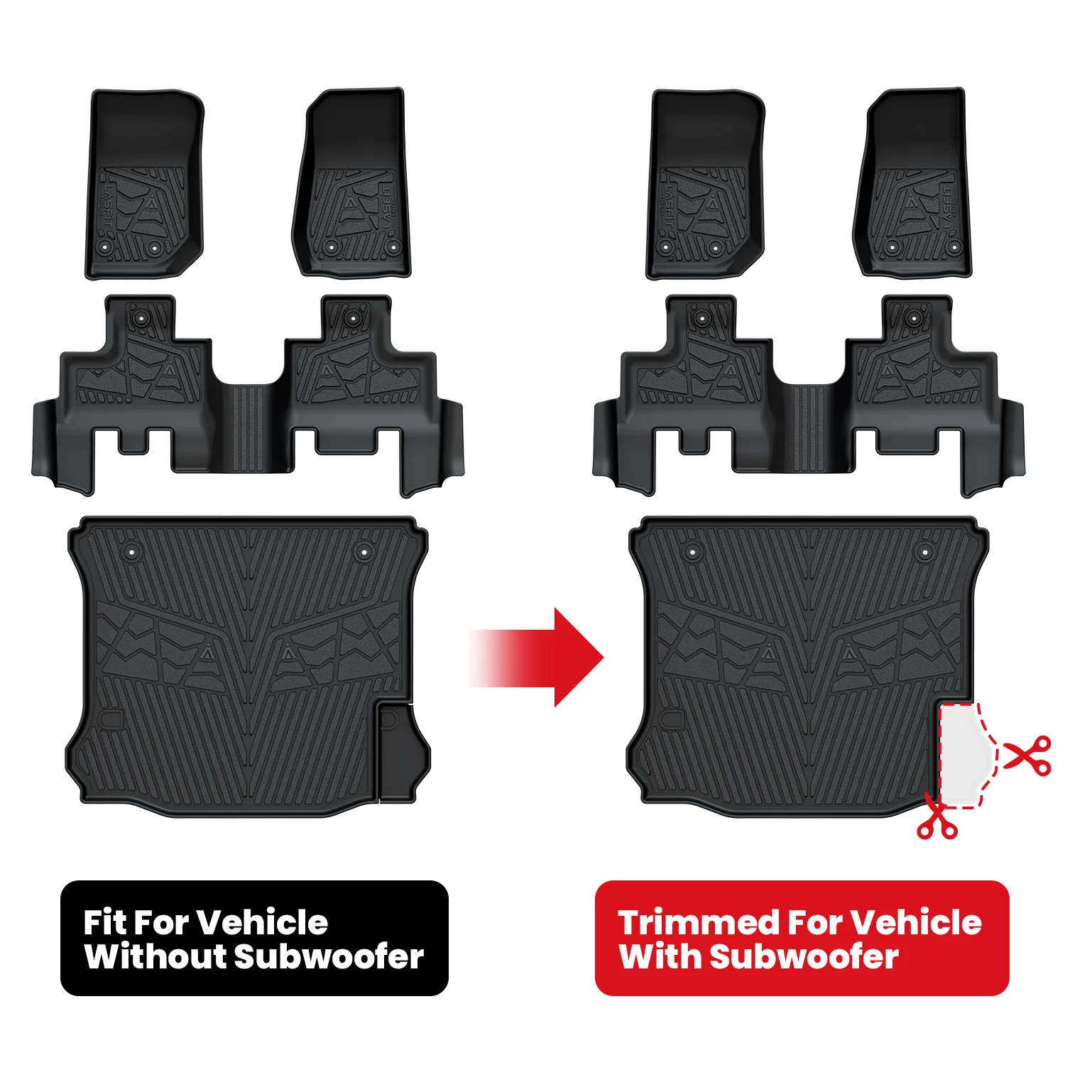 Fit for 2014-2018 Jeep Wrangler JK Floor Mats or Cargo Mat, For 4 Doors Only - Image 3