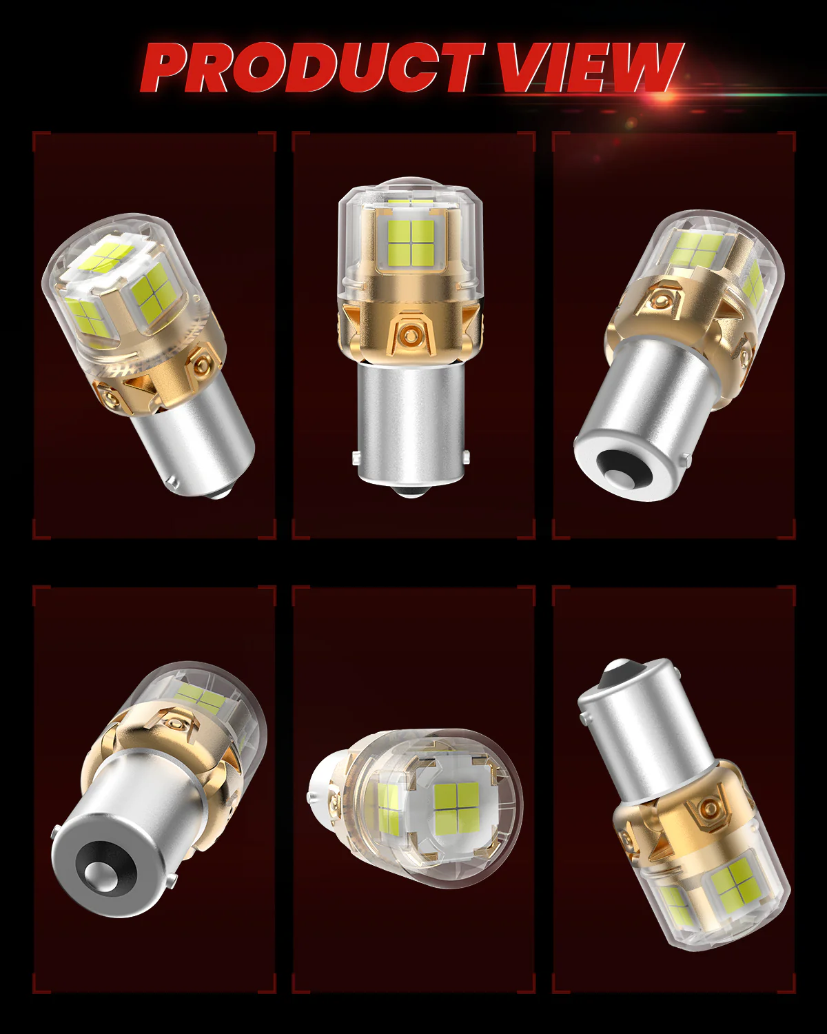 1156 1073 7506 1141 LED Reverse Backup Light Bulb | Xenon White, 2 Bulbs | Upgraded L2 Series - Image 9