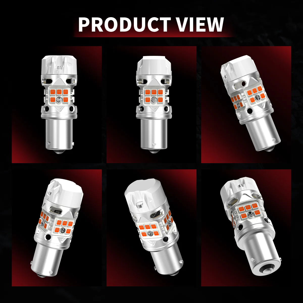 BAU15S PY21W LED Turn Signal Bulbs CanBus-Ready Amber | T3 Series - Image 10