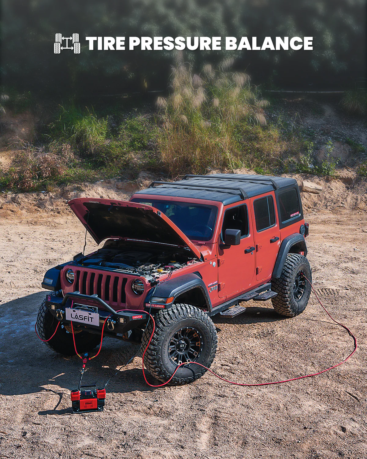 LASFIT H4 4-Tire Inflation/Deflation System – Rapid 4 Tire Air Up/Down, Universal Fit, Quick Connect Lock-On Air Chucks, Supports Up to 200" Wheelbase - Image 6