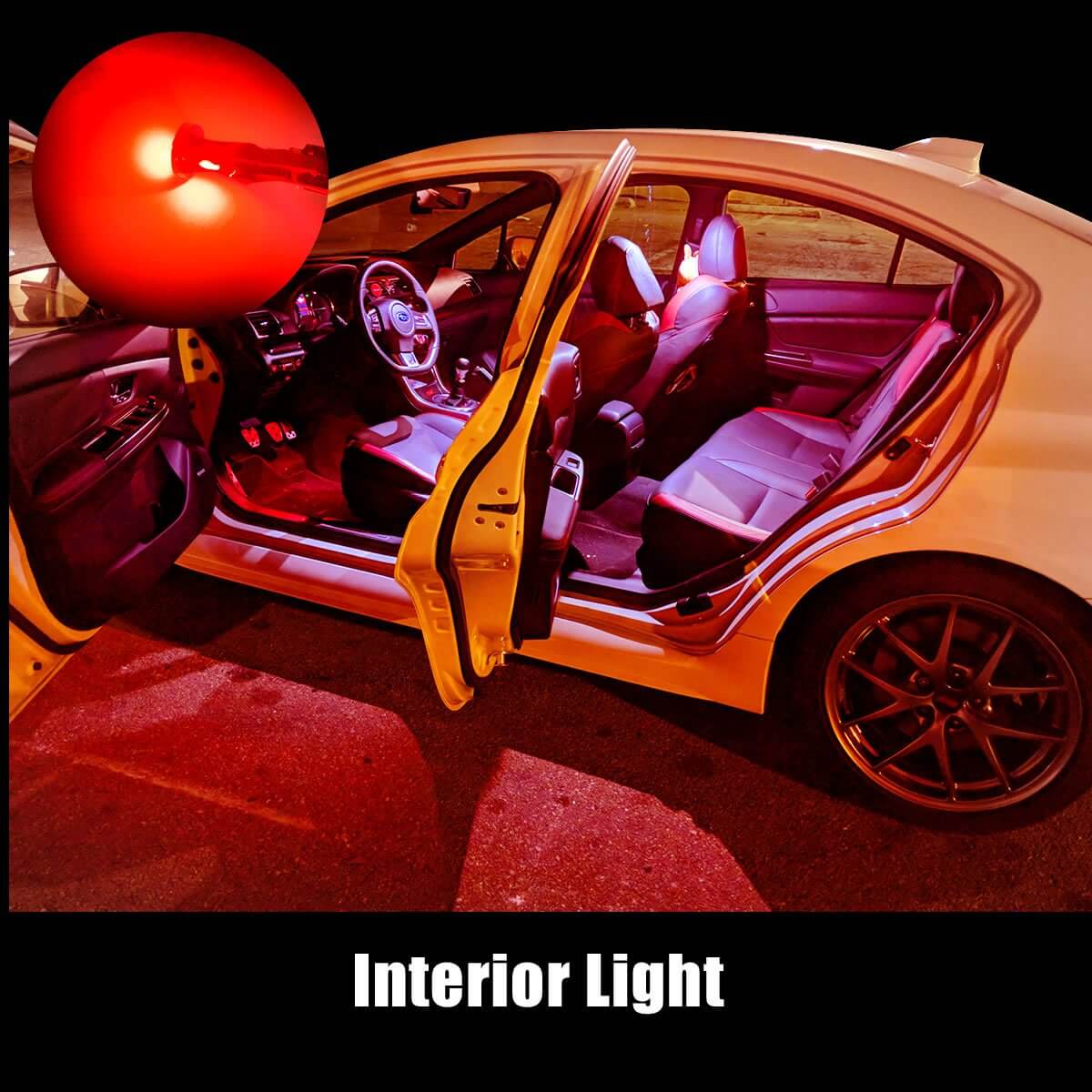 194 168 W5W CANBUS Error Free LED Third Brake Tail Light, Side Marker Bulbs | Brilliant Red, 2 Bulbs - Image 7