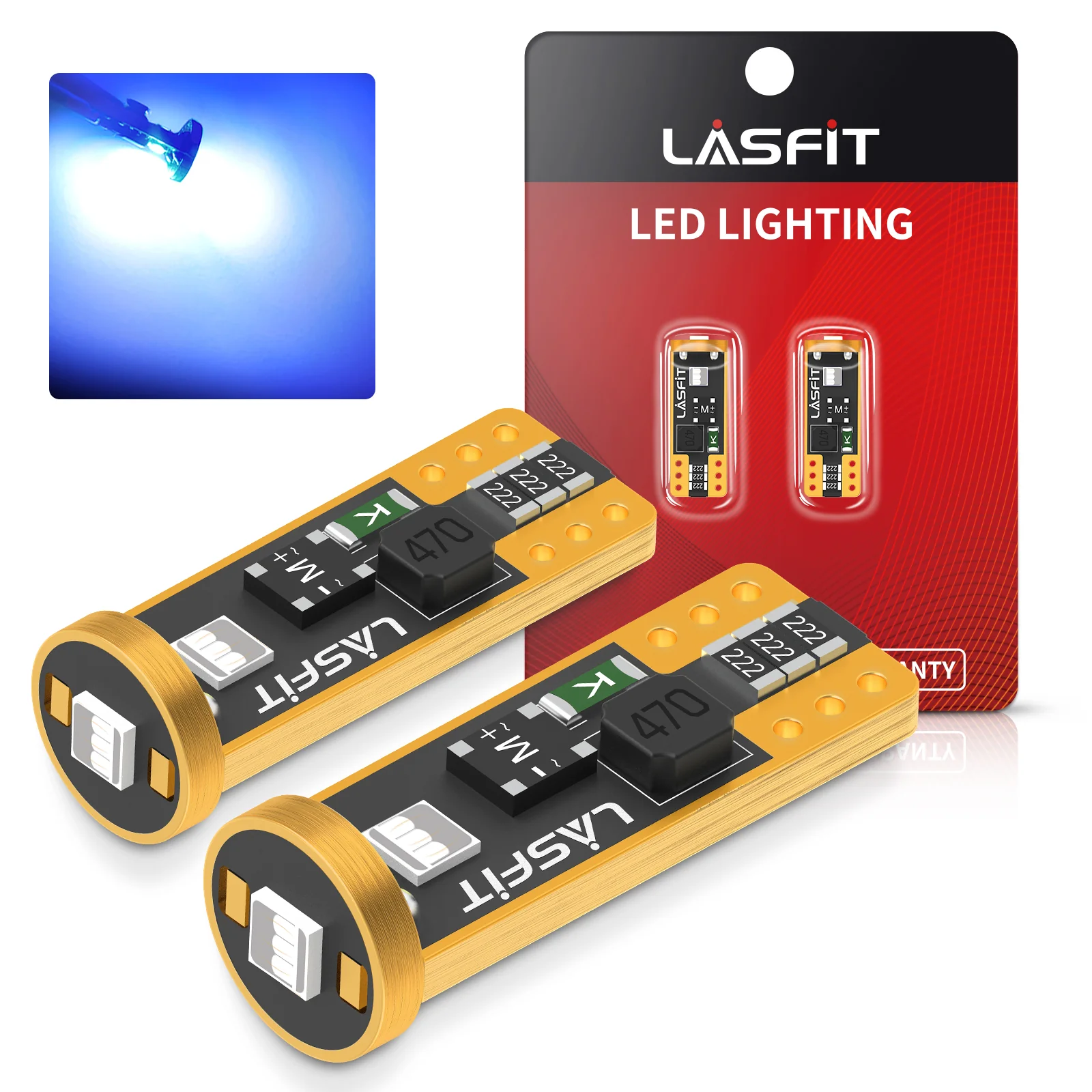 194 168 158 2825 LED Interior Door Map Trunk Step well Lights | Cool Blue, 2 Bulbs
