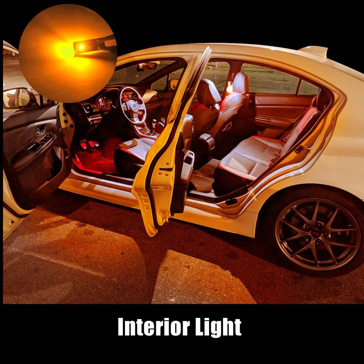 168 194 2825 T10 CANBUS Error Free LED Side Marker Lights Dome Map Bulbs | Amber, 2 Bulbs - Image 7