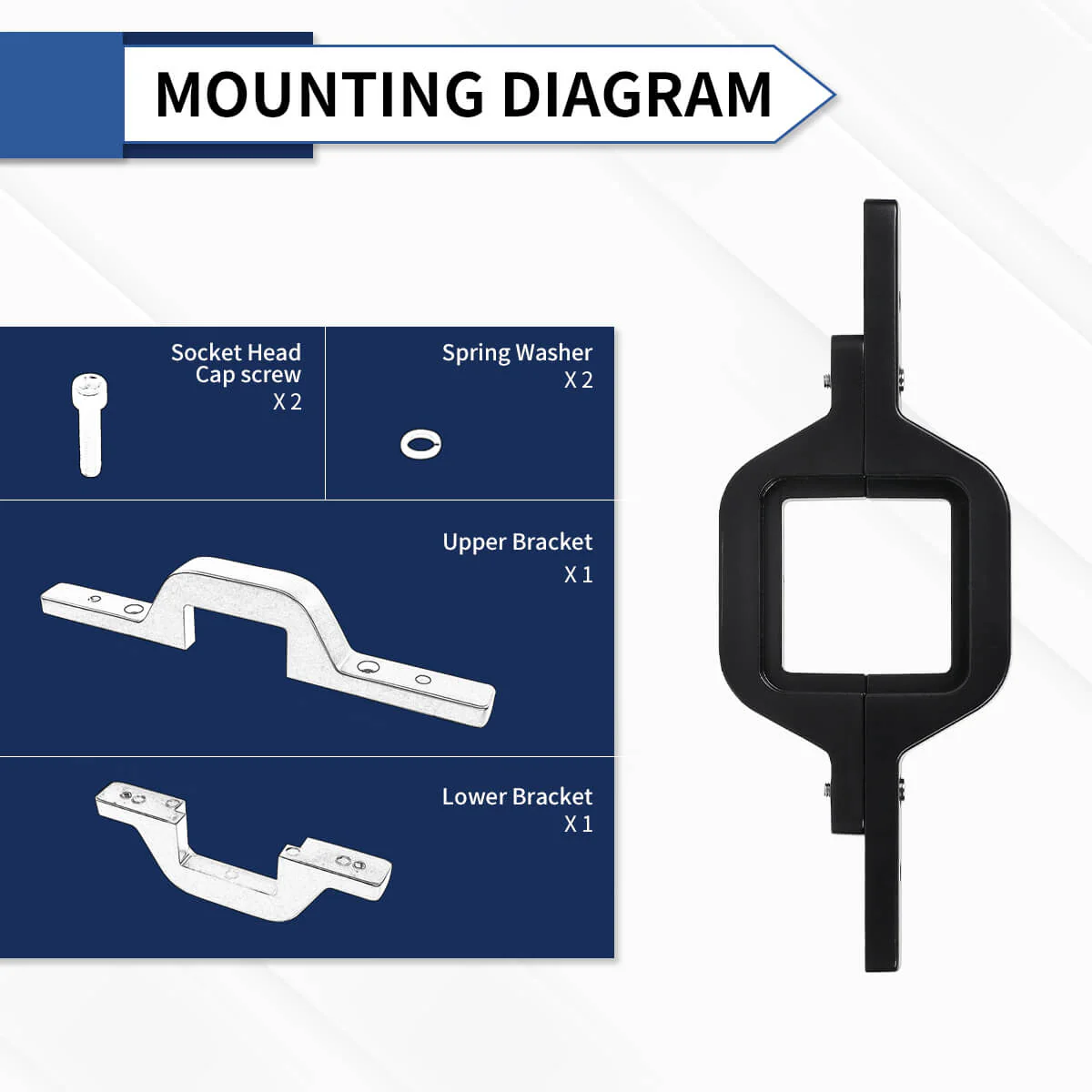 Universal Tow Hitch Dual LED Mounting Bracket Reverse Light Bracket 2.5 Inch | LASFIT - Image 6