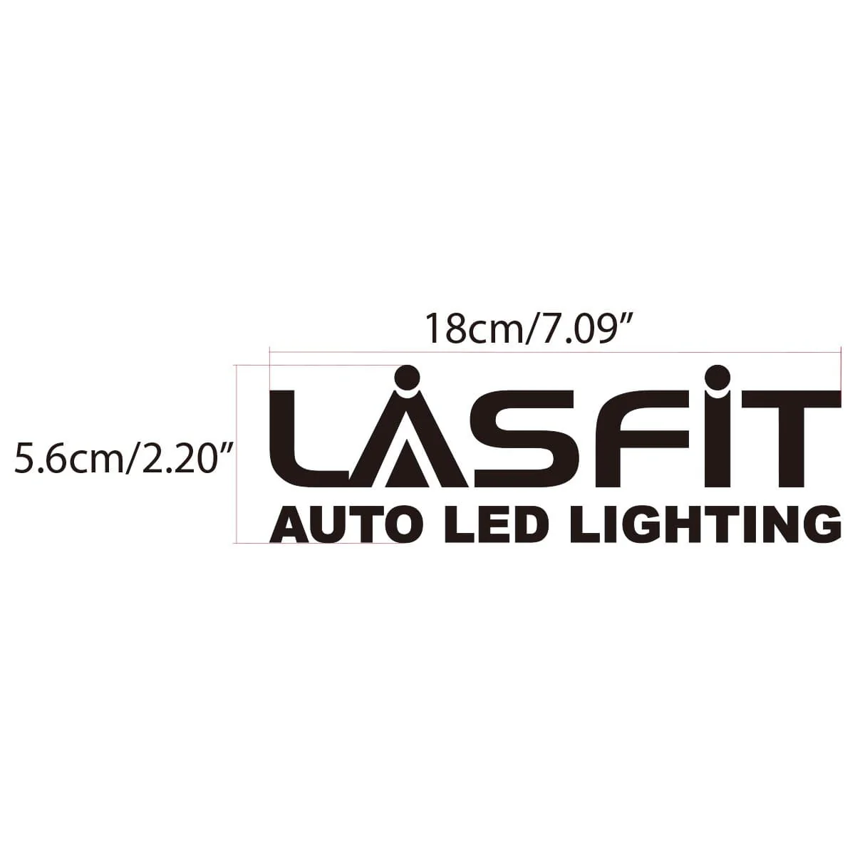 LASFIT Customized Waterproof Stickers-7.1in | Black - Image 2