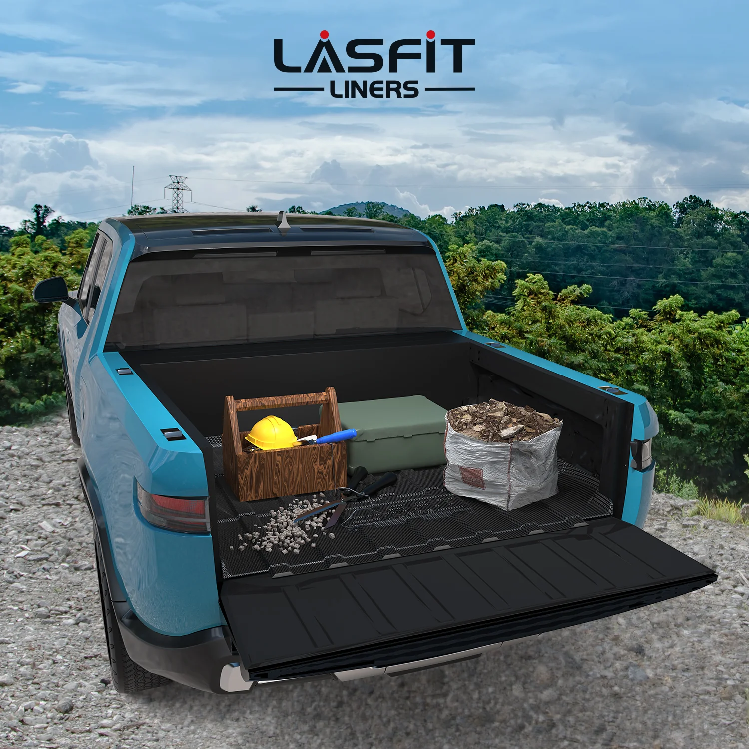Fit for 2022-2026 Rivian R1T Heavy-Duty 4'6" Truck Bed Mat, Not Fit Drop-in liners - Image 6